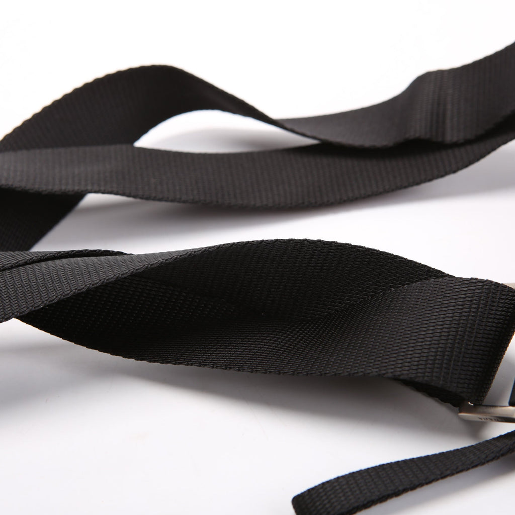 Nylon Flat Mini Messenger Black