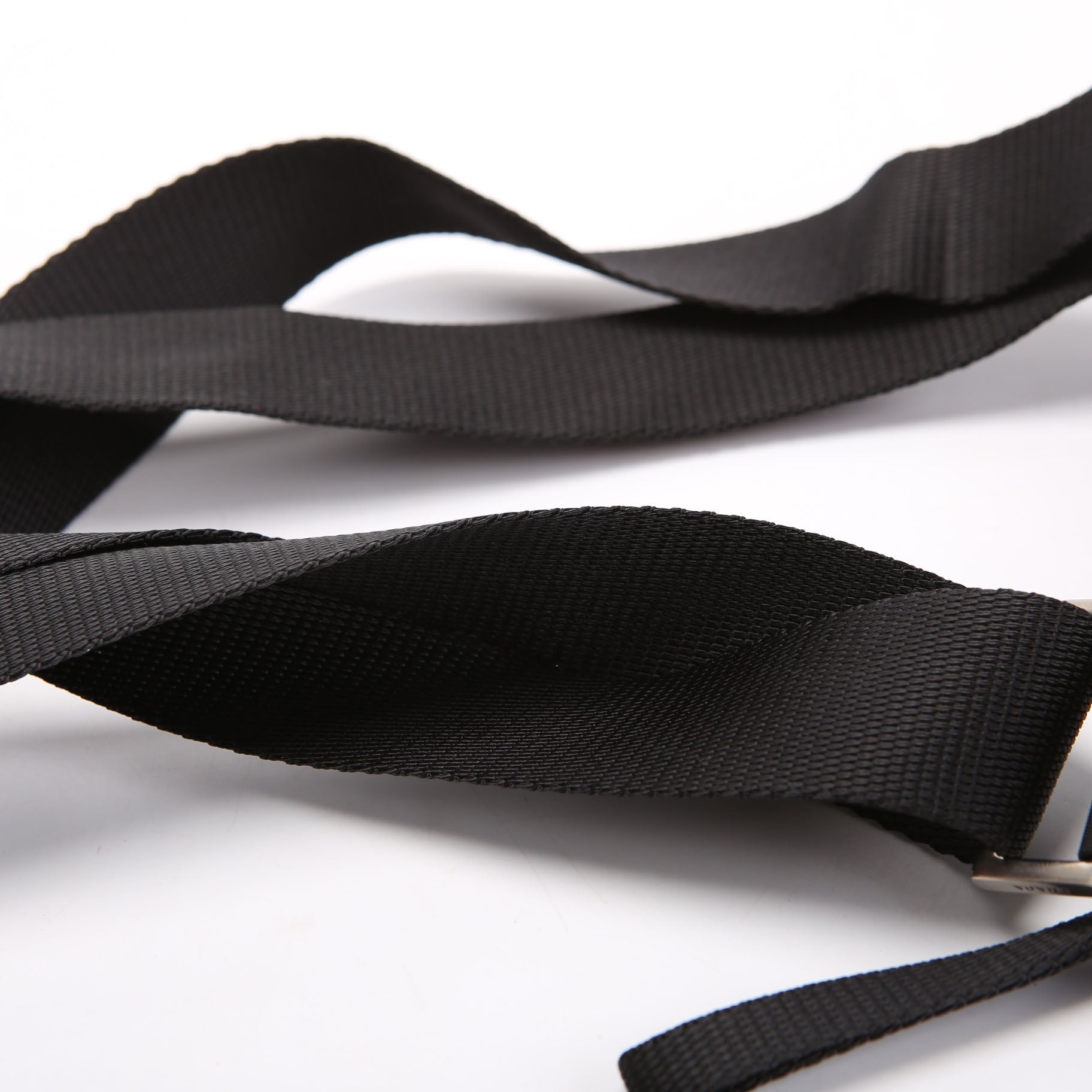 Nylon Flat Mini Messenger Black
