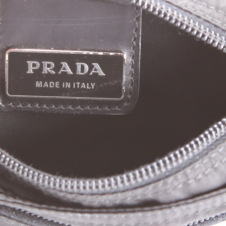 Nylon Flat Mini Messenger Black