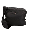 Nylon Flat Small Messenger Black