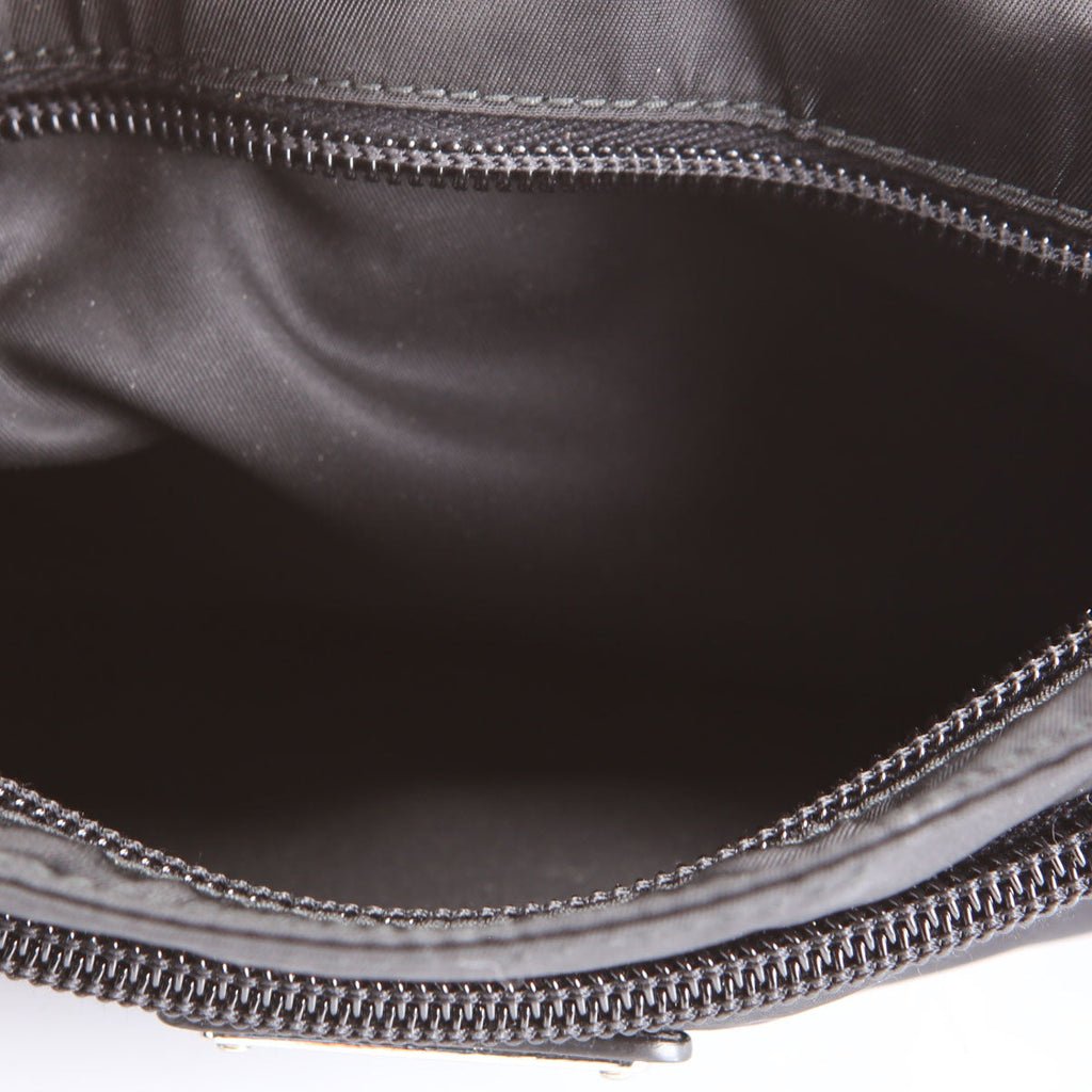 Nylon Flat Small Messenger Black