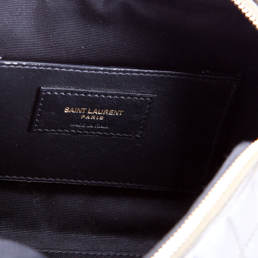 SAINT LAURENT Cassandre Carre Camera Bag Lambskin 764809 Green