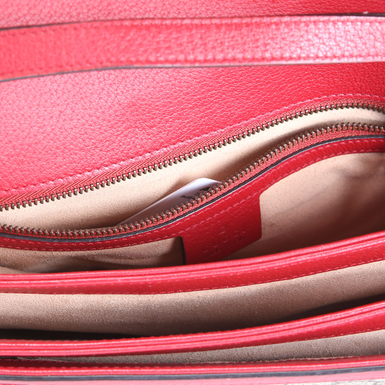 524356 GG Supreme Queen Margaret Medium Shoulder Bag Beige/Red