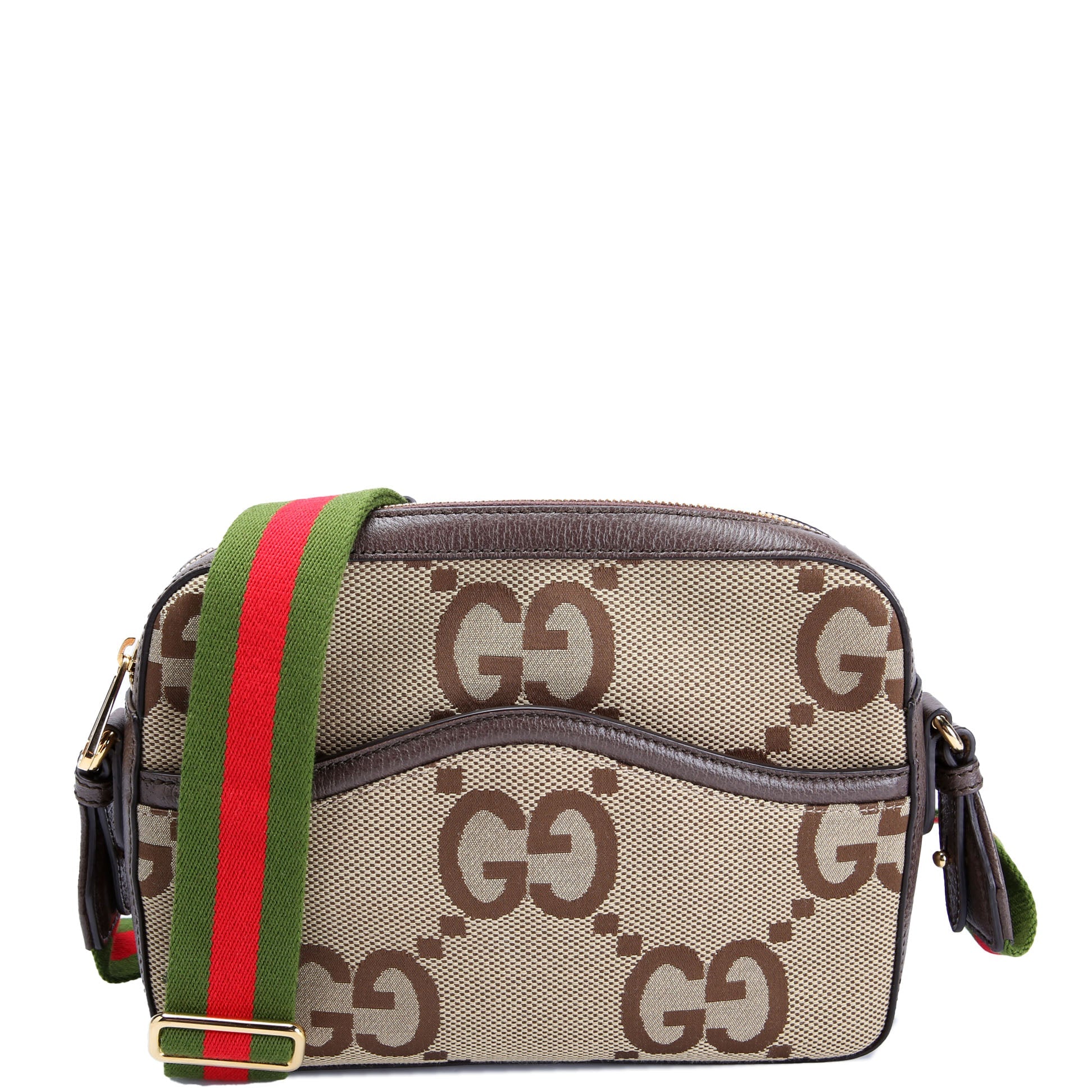675891 Jumbo GG Canvas Messenger Brown