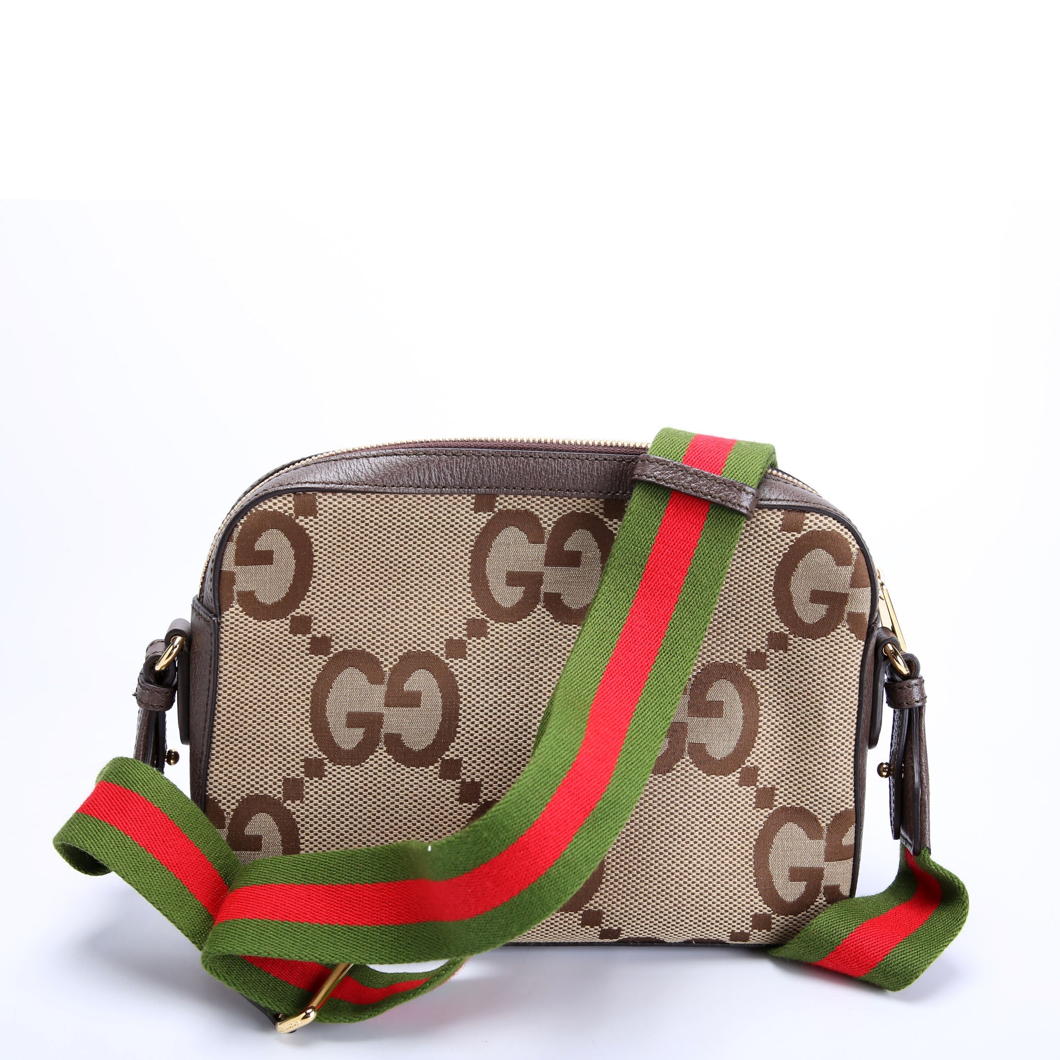 675891 Jumbo GG Canvas Messenger Brown
