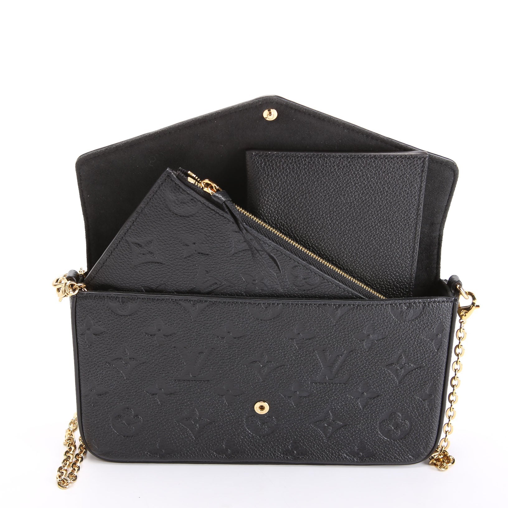 Pochette Felicie Empreinte Black