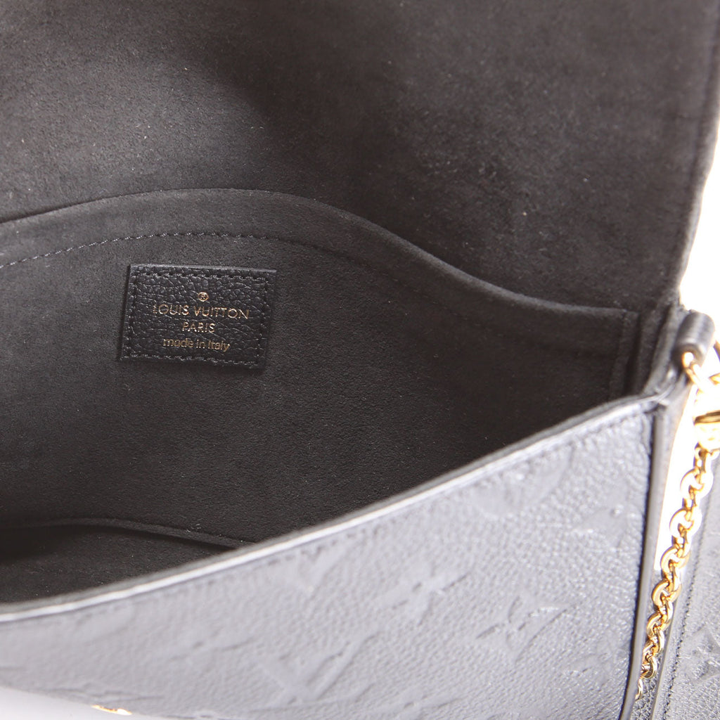 Pochette Felicie Empreinte Black