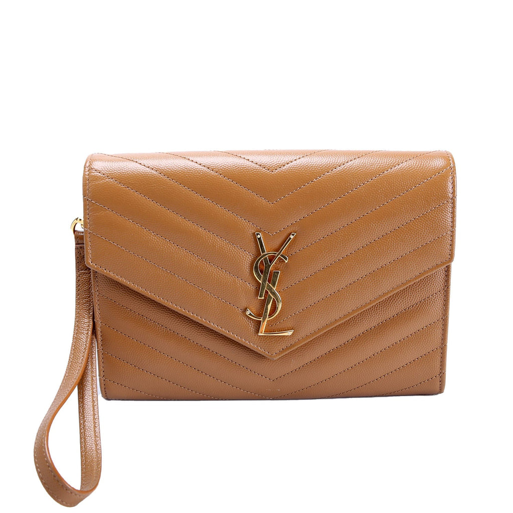 617662 Grain De Poudre Envelope Clutch Tan