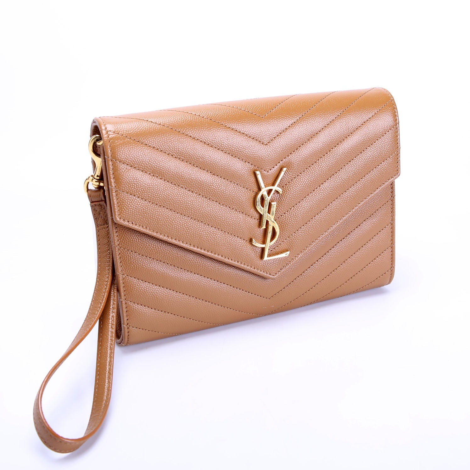 617662 Grain De Poudre Envelope Clutch Tan