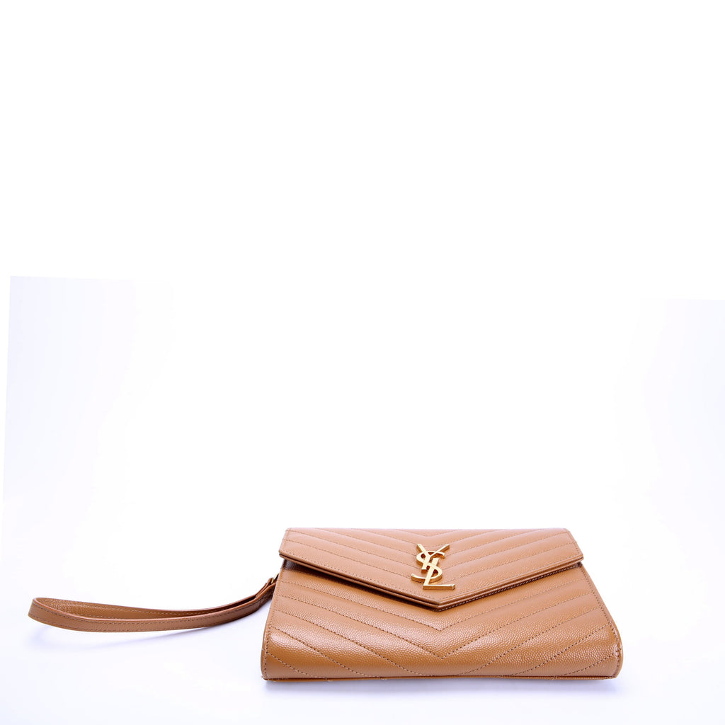 617662 Grain De Poudre Envelope Clutch Tan