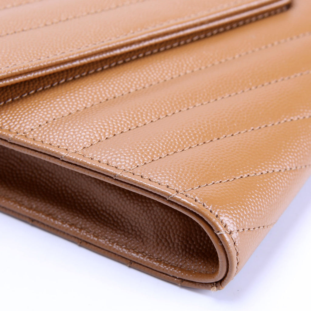 617662 Grain De Poudre Envelope Clutch Tan