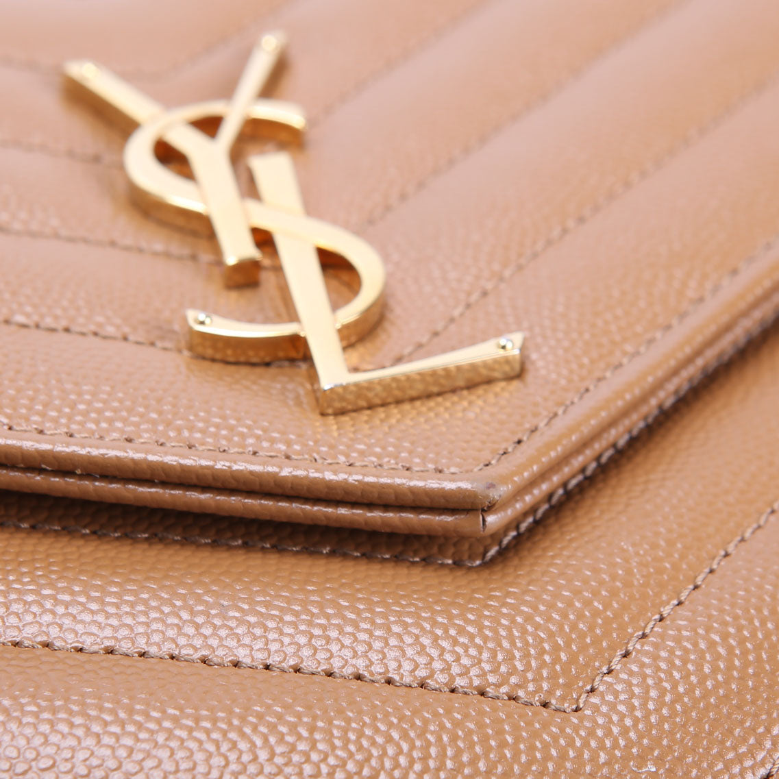 617662 Grain De Poudre Envelope Clutch Tan