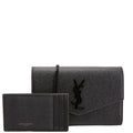 Uptown Chain Wallet Grain De Poudre 607788 Black