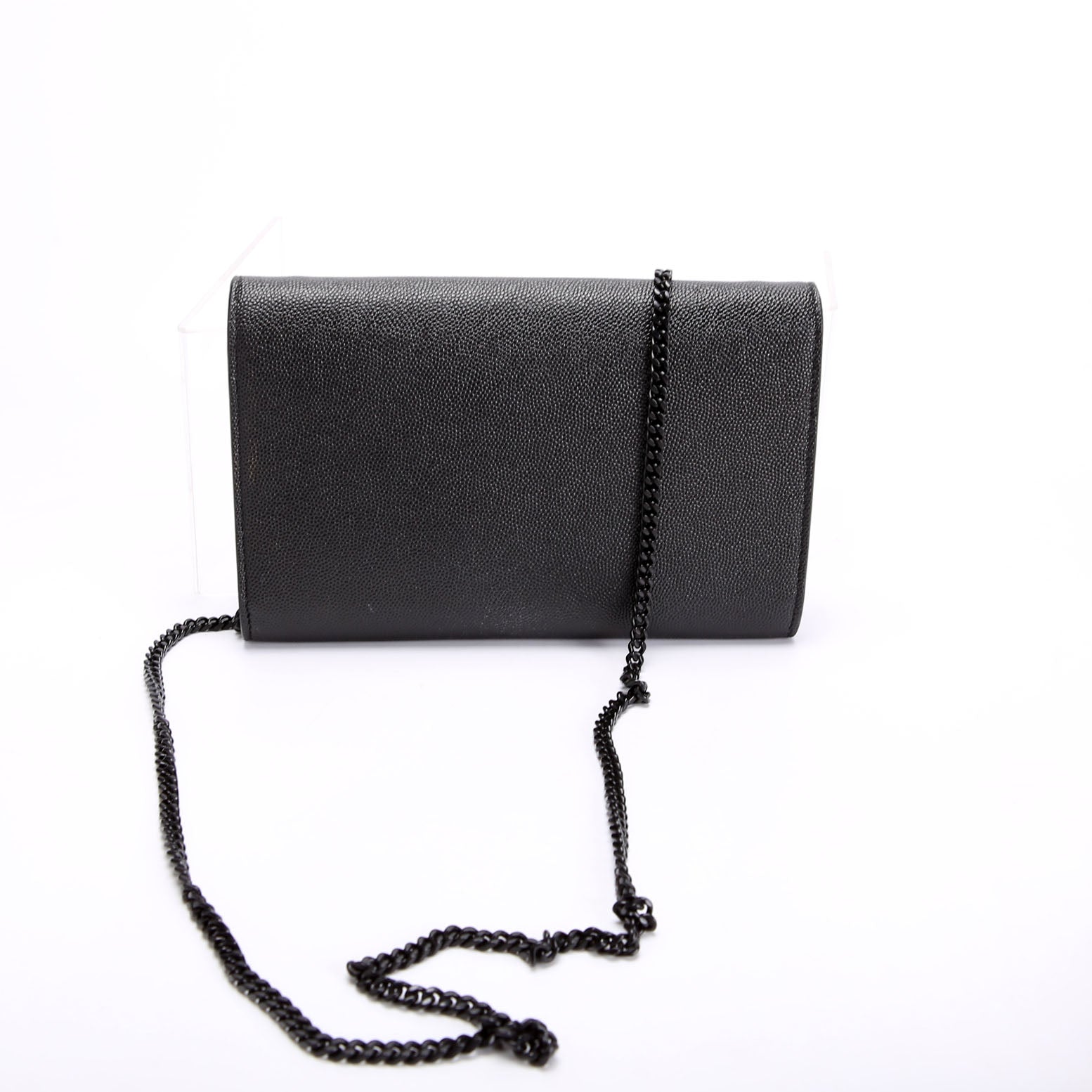 Uptown Chain Wallet Grain De Poudre 607788 Black