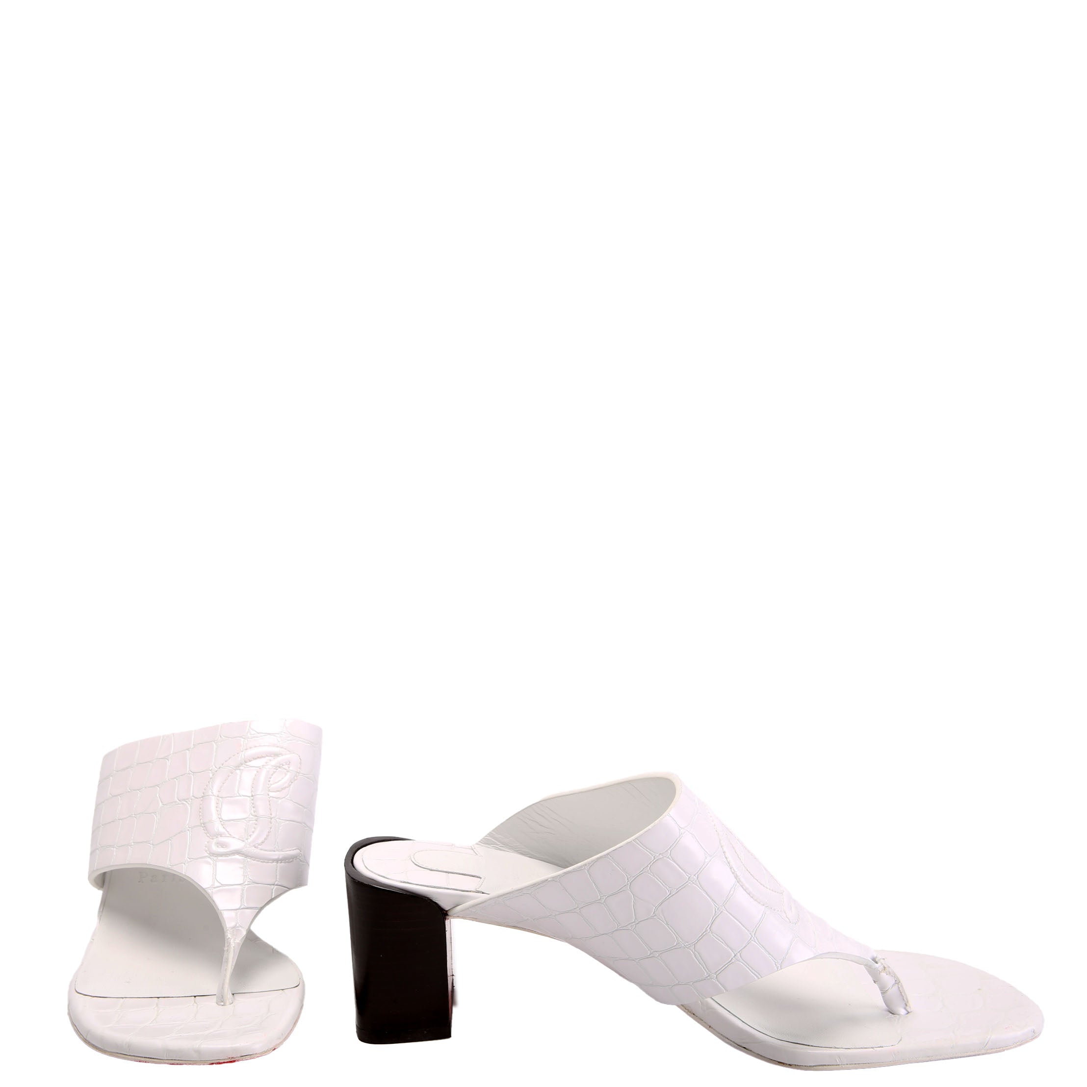 CL Tongamukle Sandals Size 39 White/Black