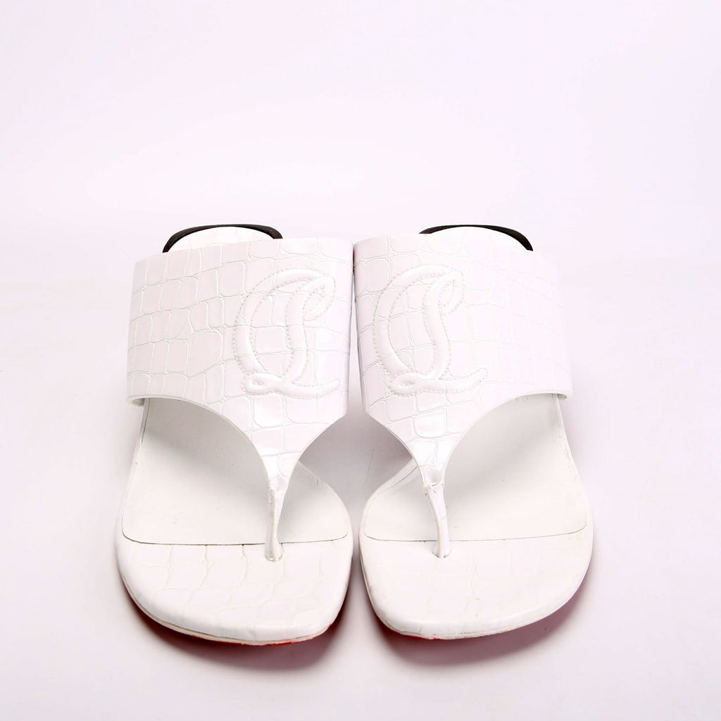 CL Tongamukle Sandals Size 39 White/Black