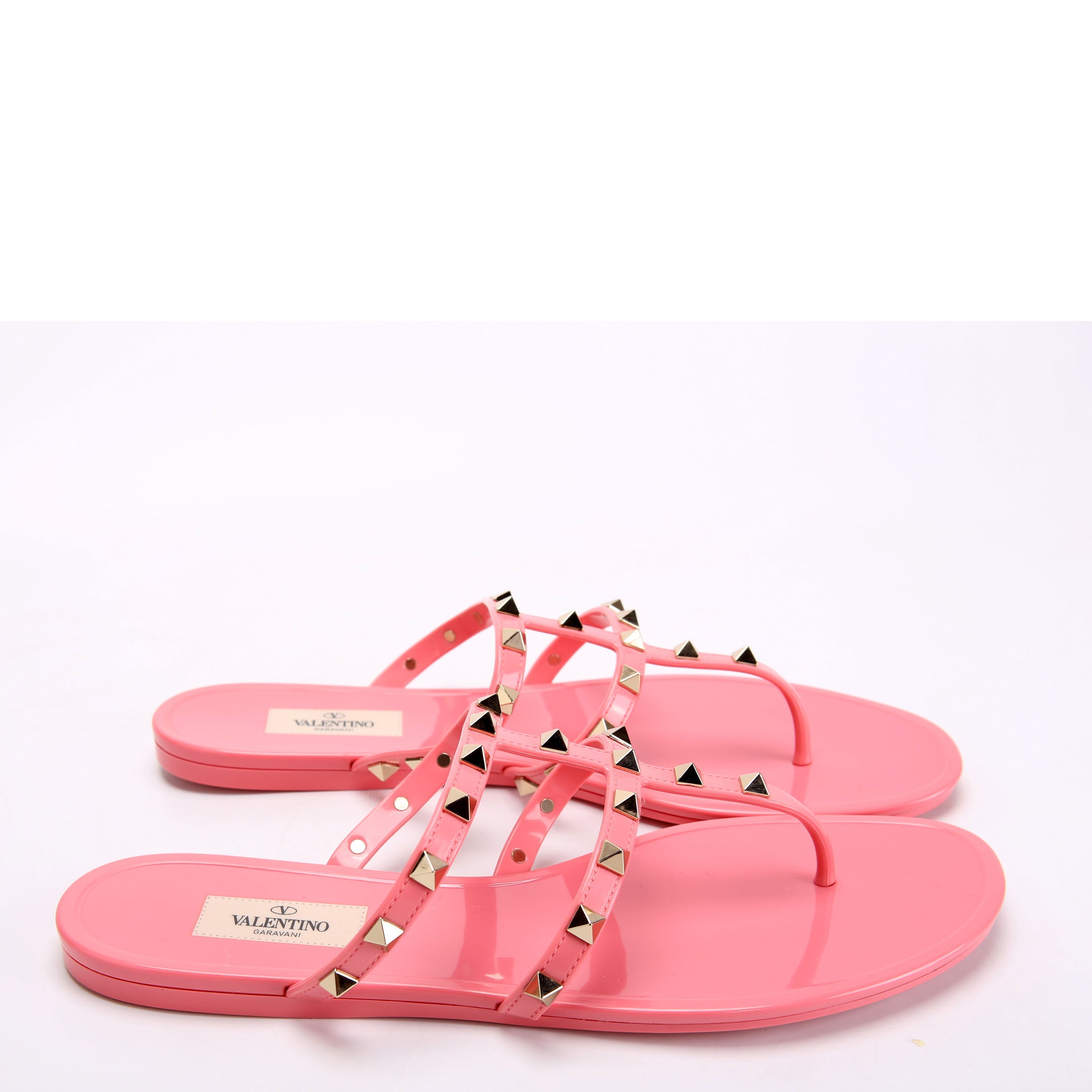 Rockstud Jelly Flip Flops Size 41 Pink
