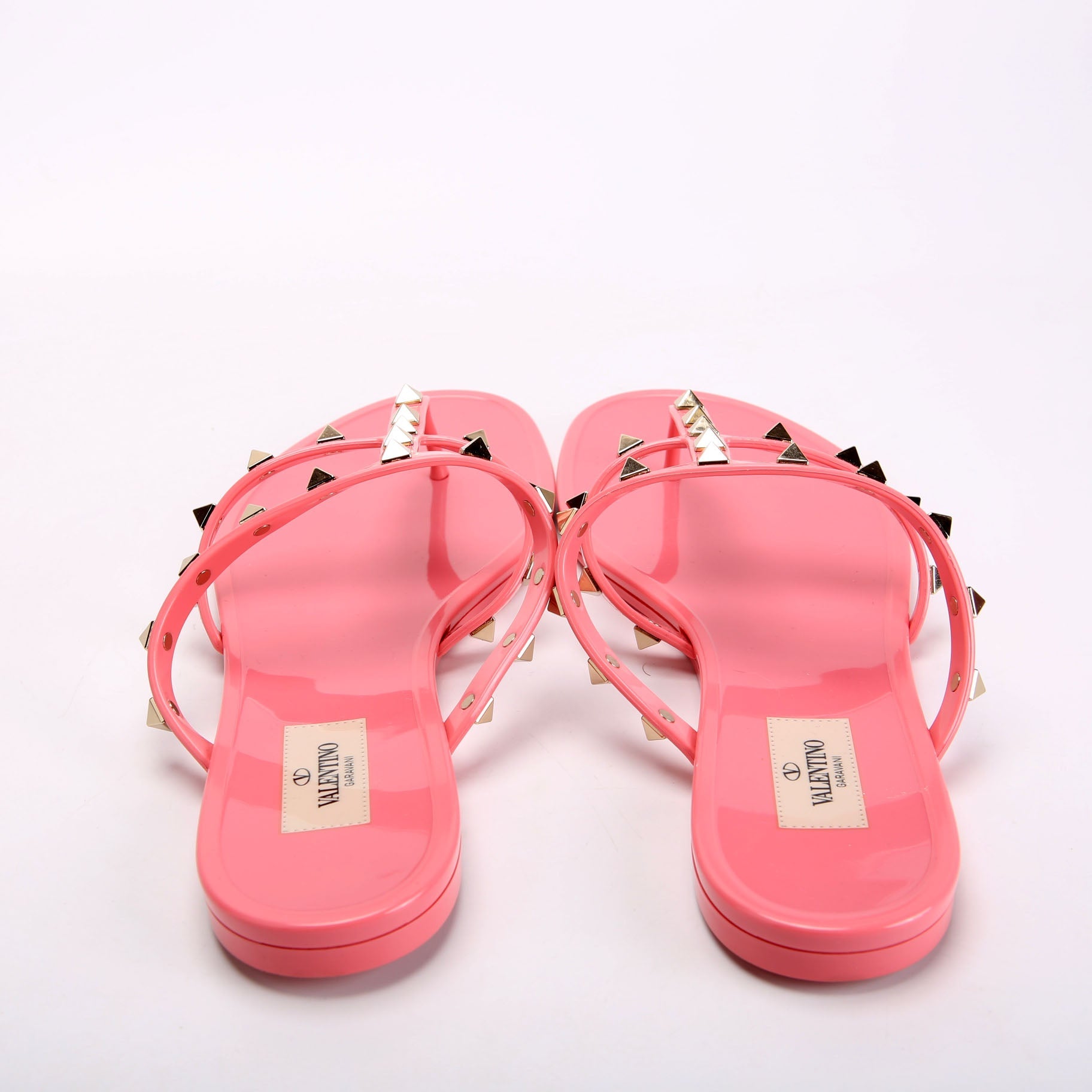 Rockstud Jelly Flip Flops Size 41 Pink