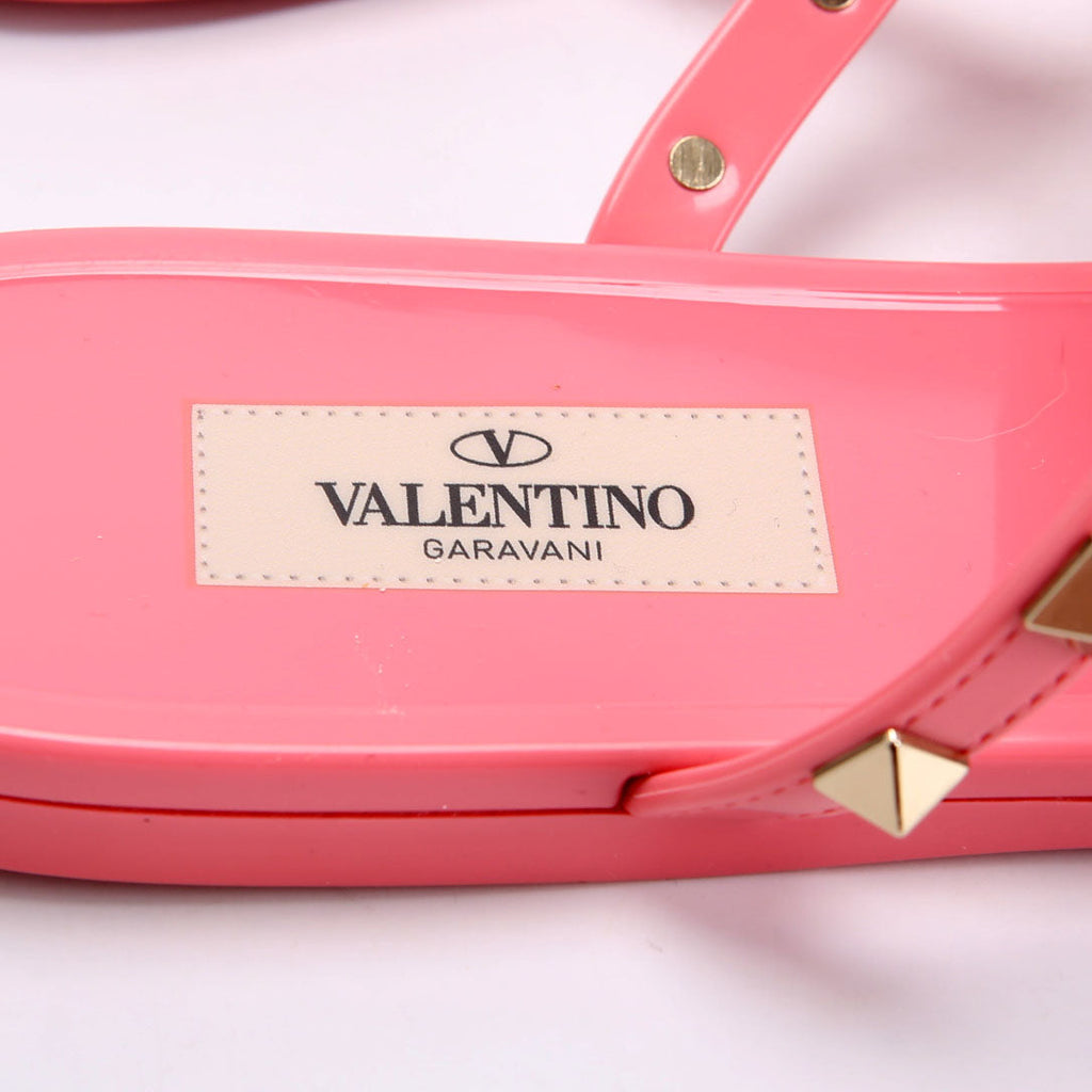 Rockstud Jelly Flip Flops Size 41 Pink