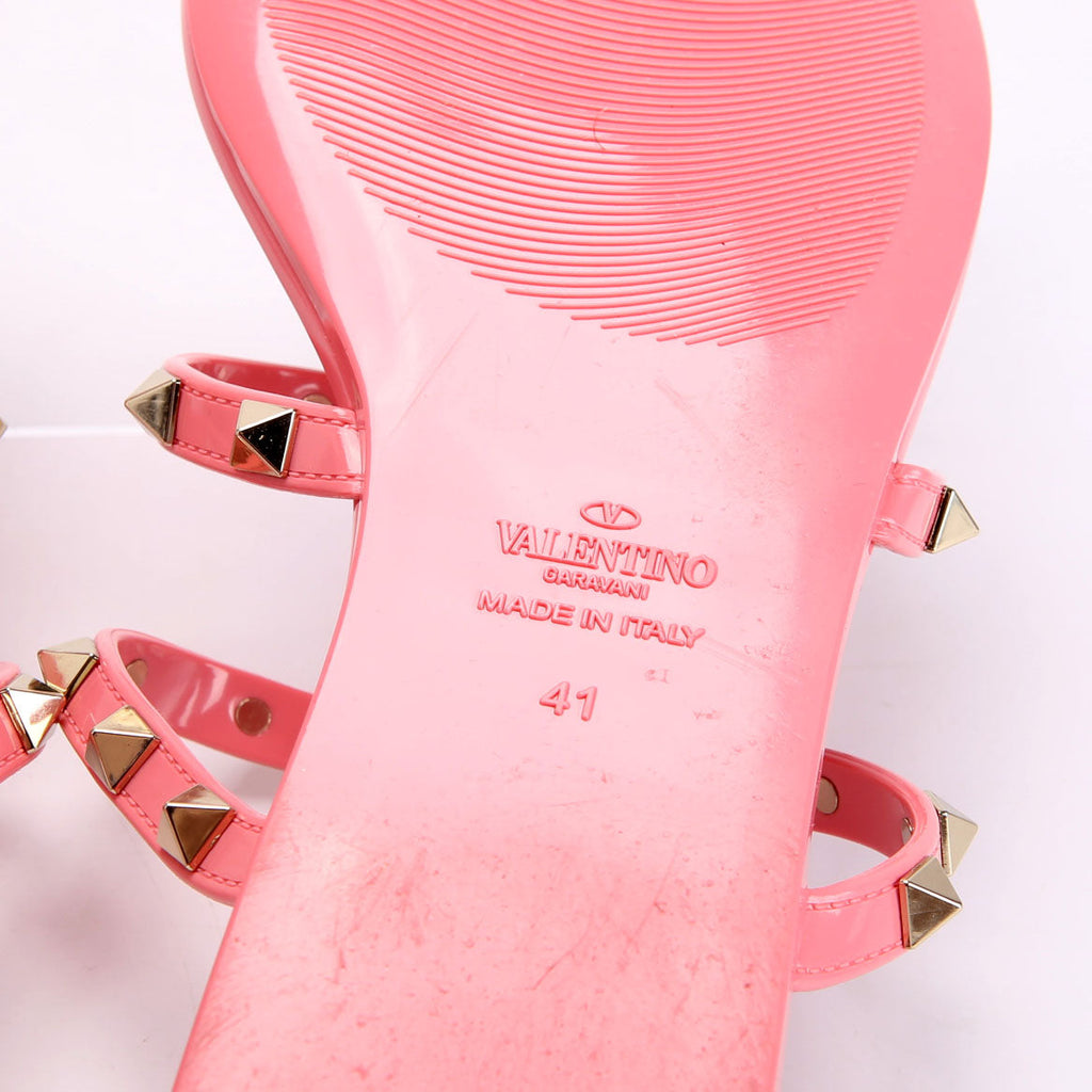 Rockstud Jelly Flip Flops Size 41 Pink