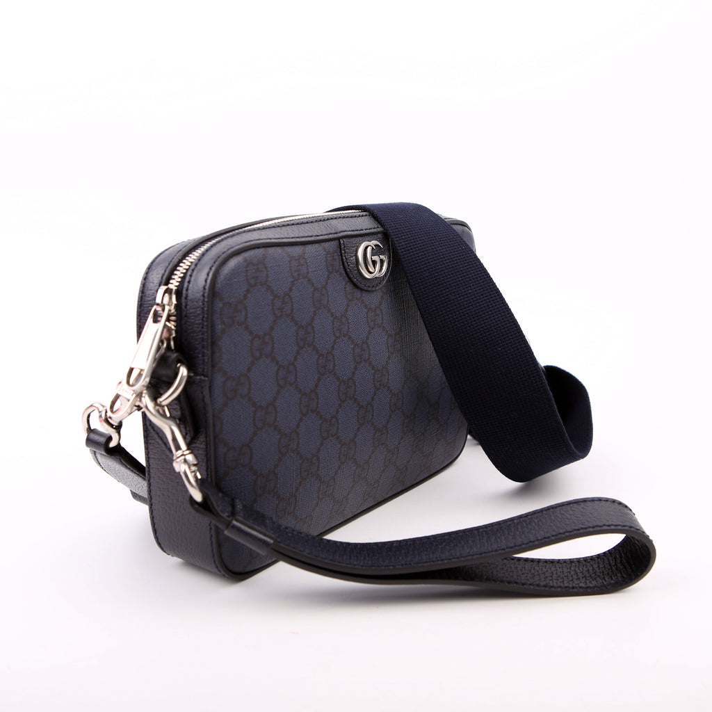 Gucci 699439 GG Supreme Ophidia Wristlet Crossbody Blue