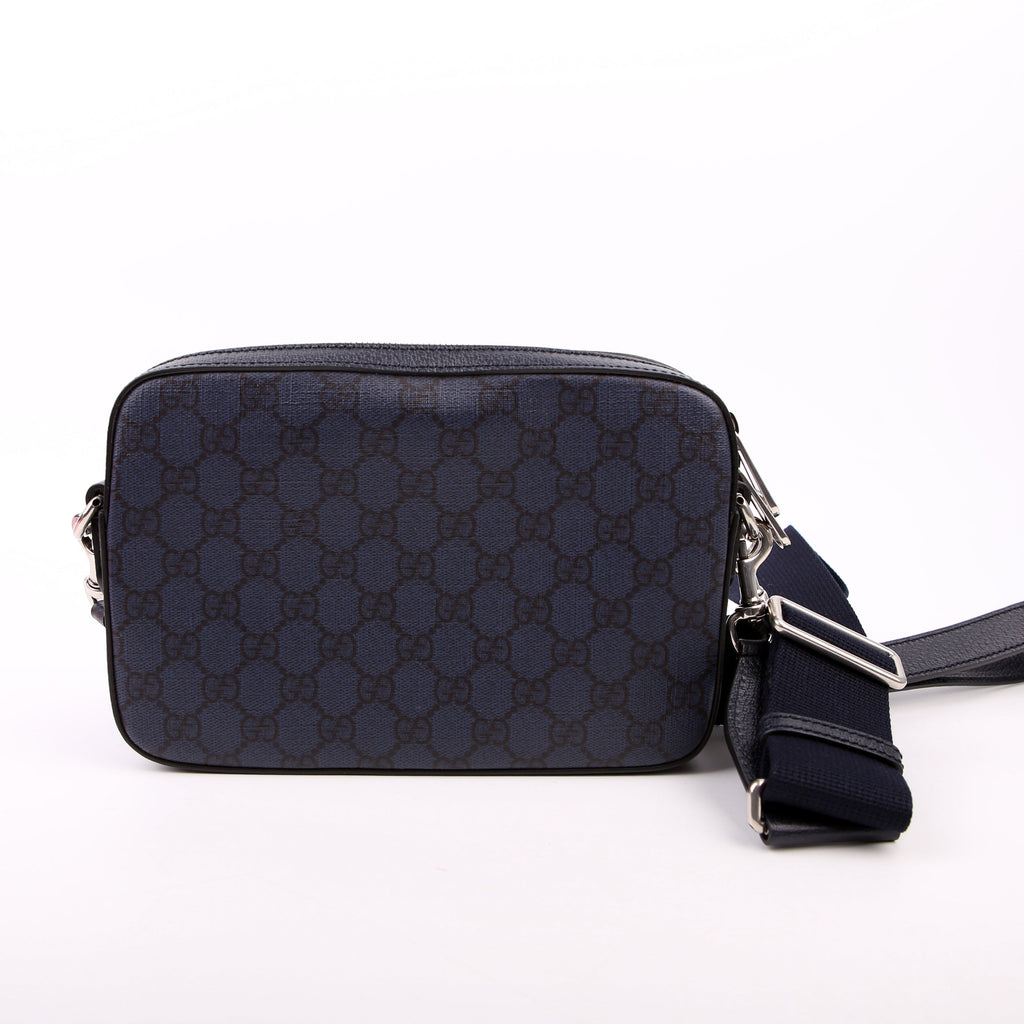 Gucci 699439 GG Supreme Ophidia Wristlet Crossbody Blue