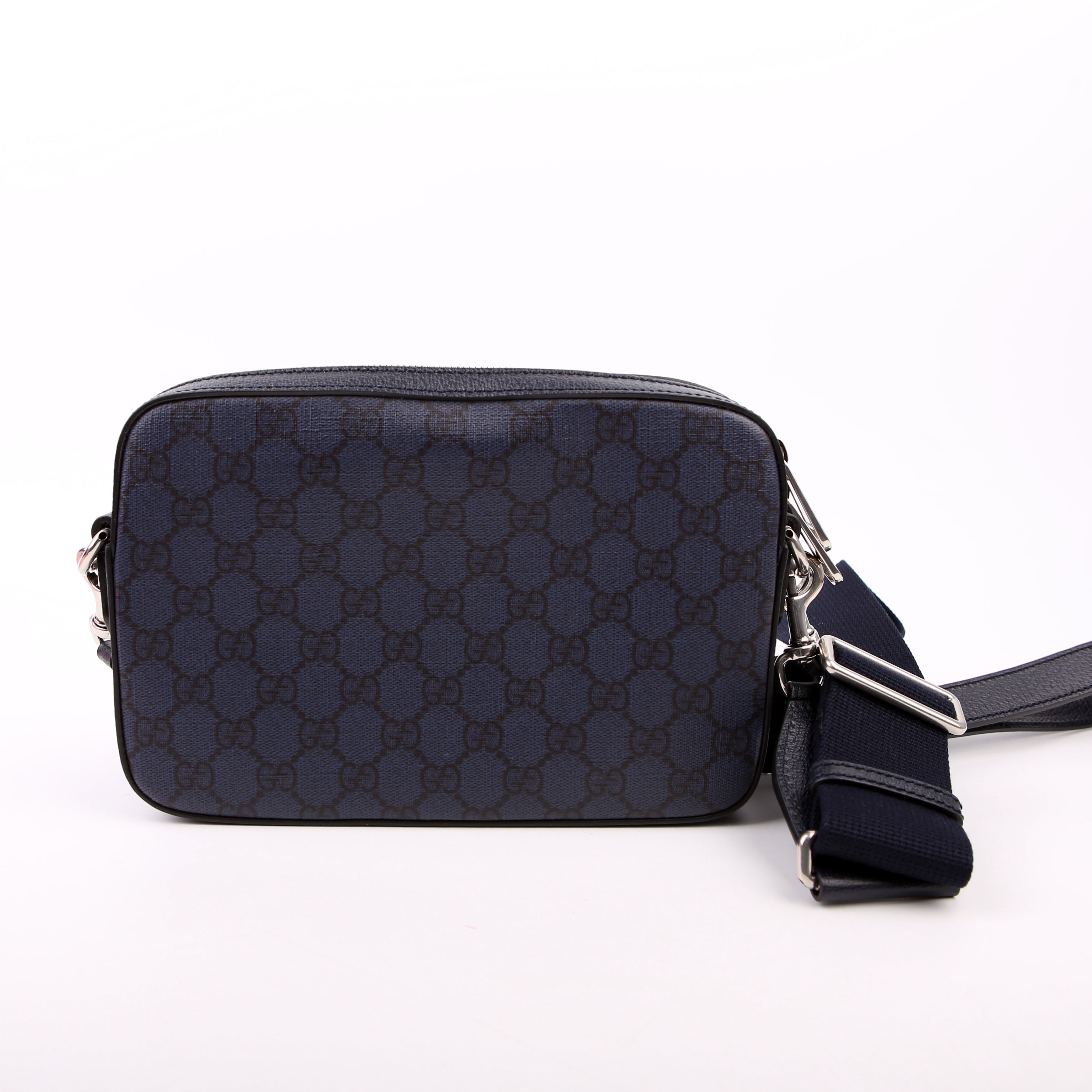 Gucci 699439 GG Supreme Ophidia Wristlet Crossbody Blue