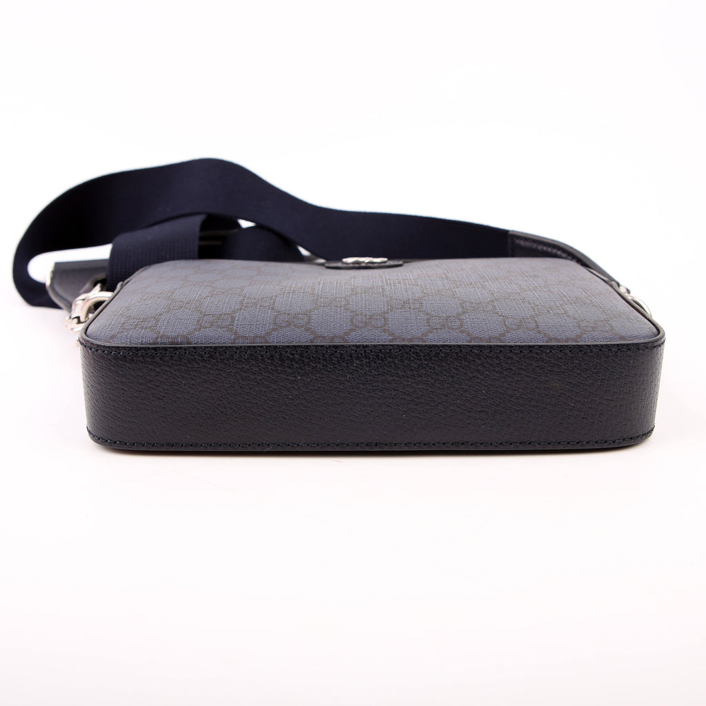 Gucci 699439 GG Supreme Ophidia Wristlet Crossbody Blue