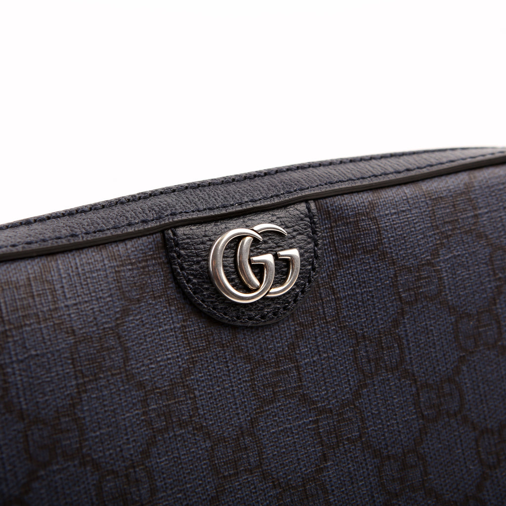 Gucci 699439 GG Supreme Ophidia Wristlet Crossbody Blue