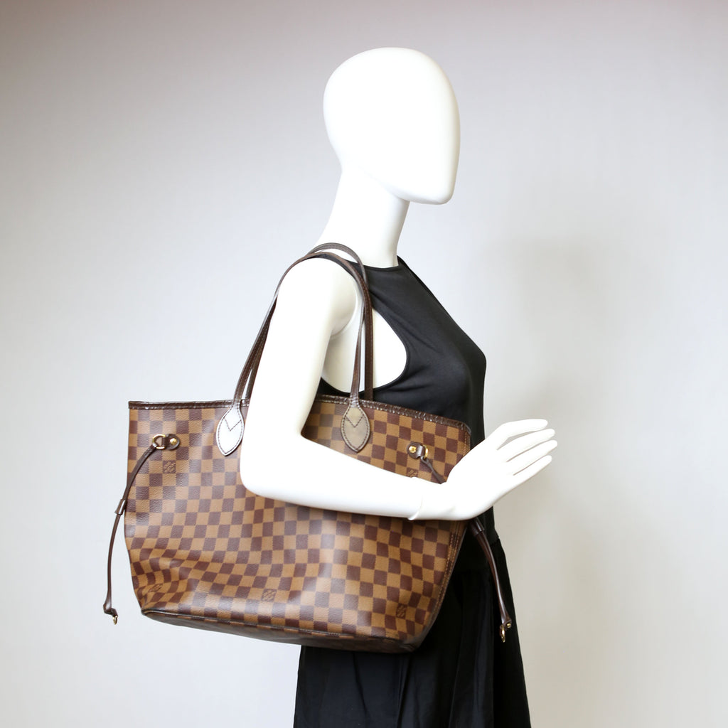 Neverfull with Wallet MM Damier Ebene