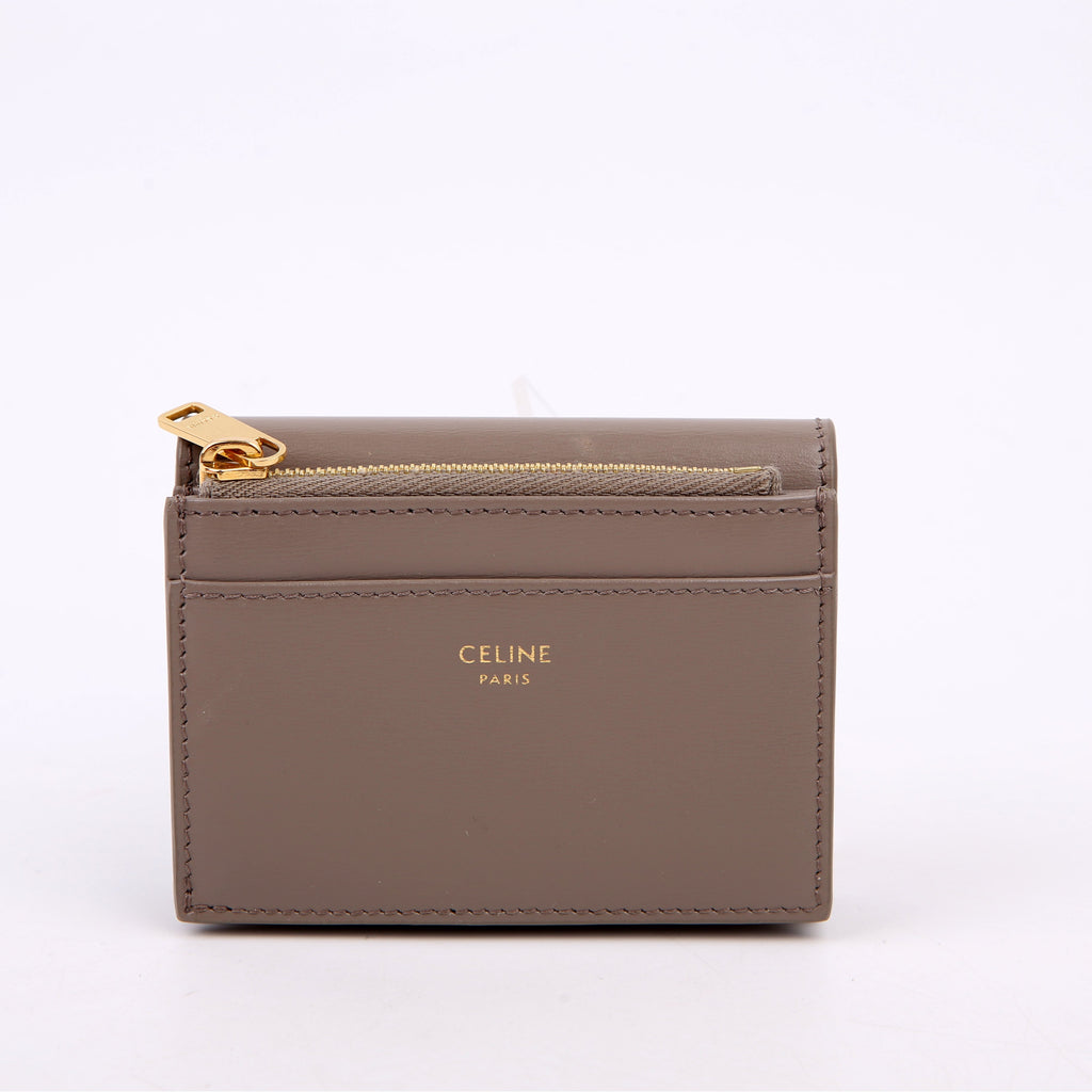 Compact Wallet with Coin Triomphe Taupe