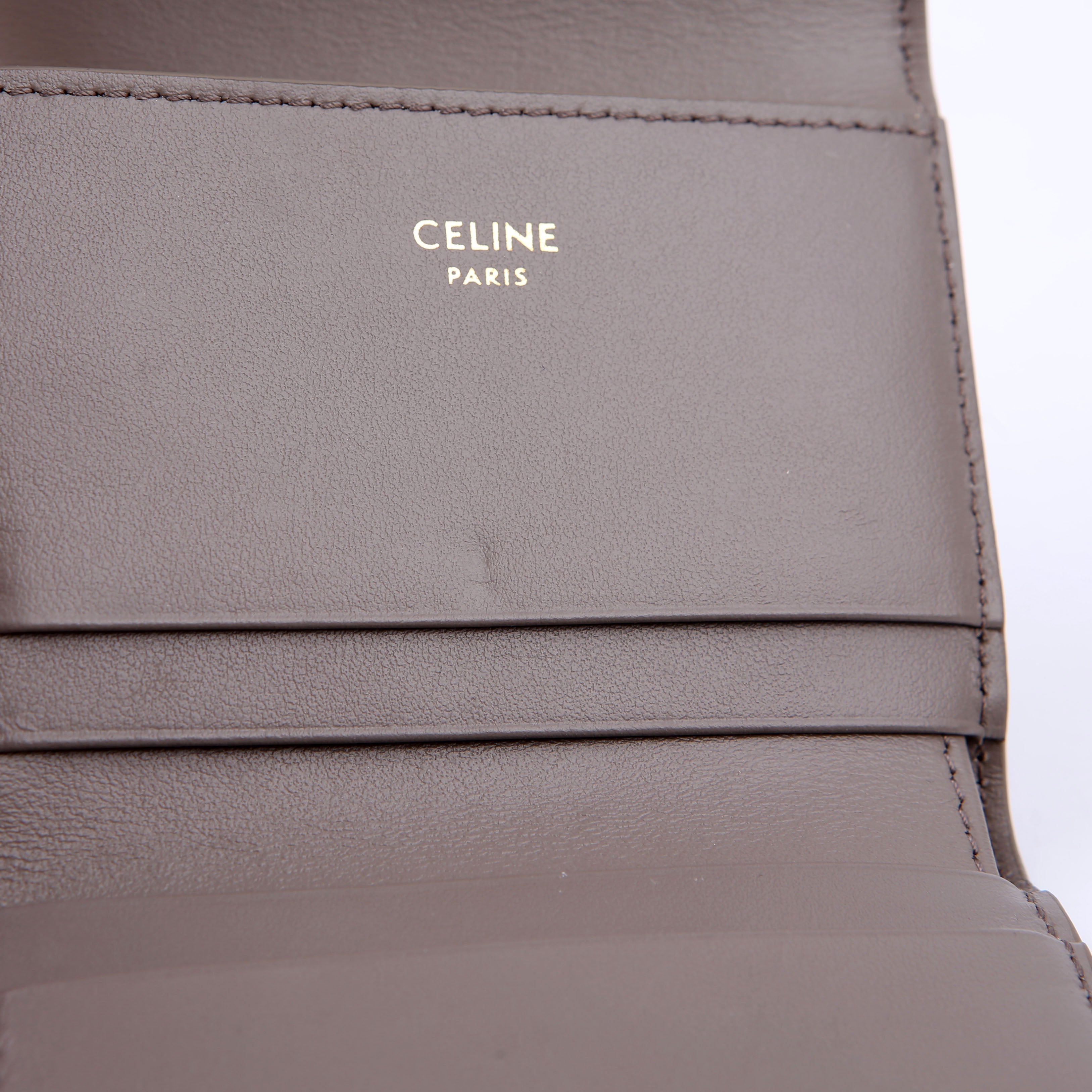 Compact Wallet with Coin Triomphe Taupe