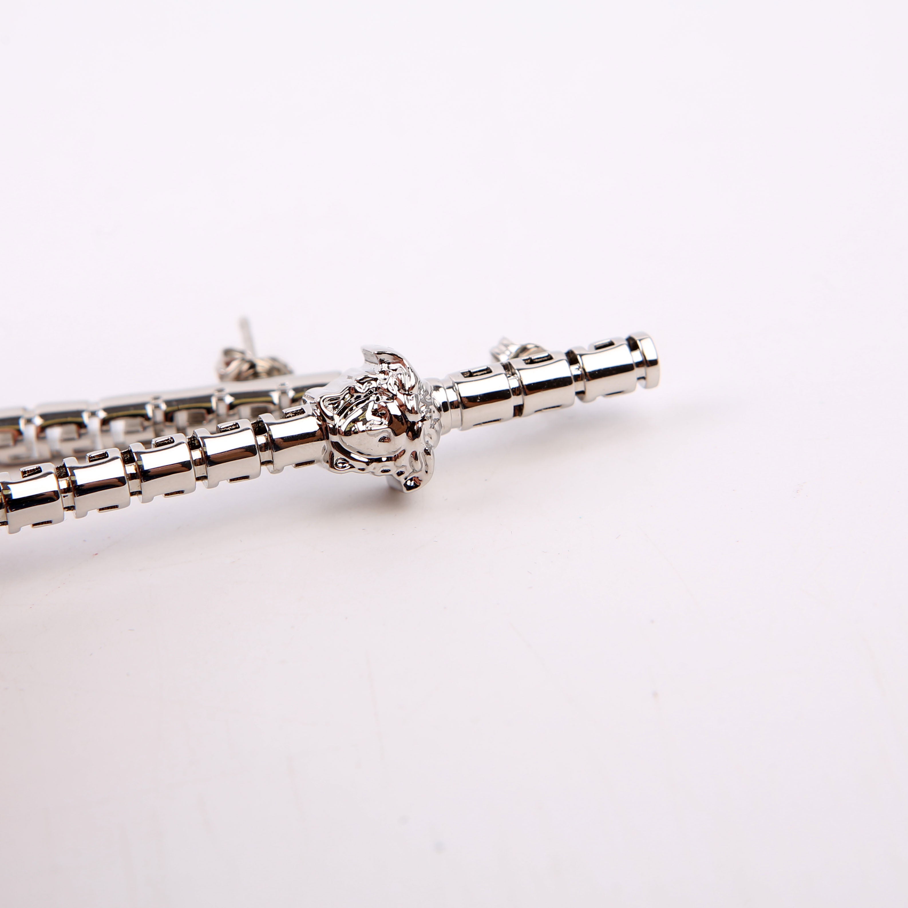 Greca Asymmetric Drop Earrings