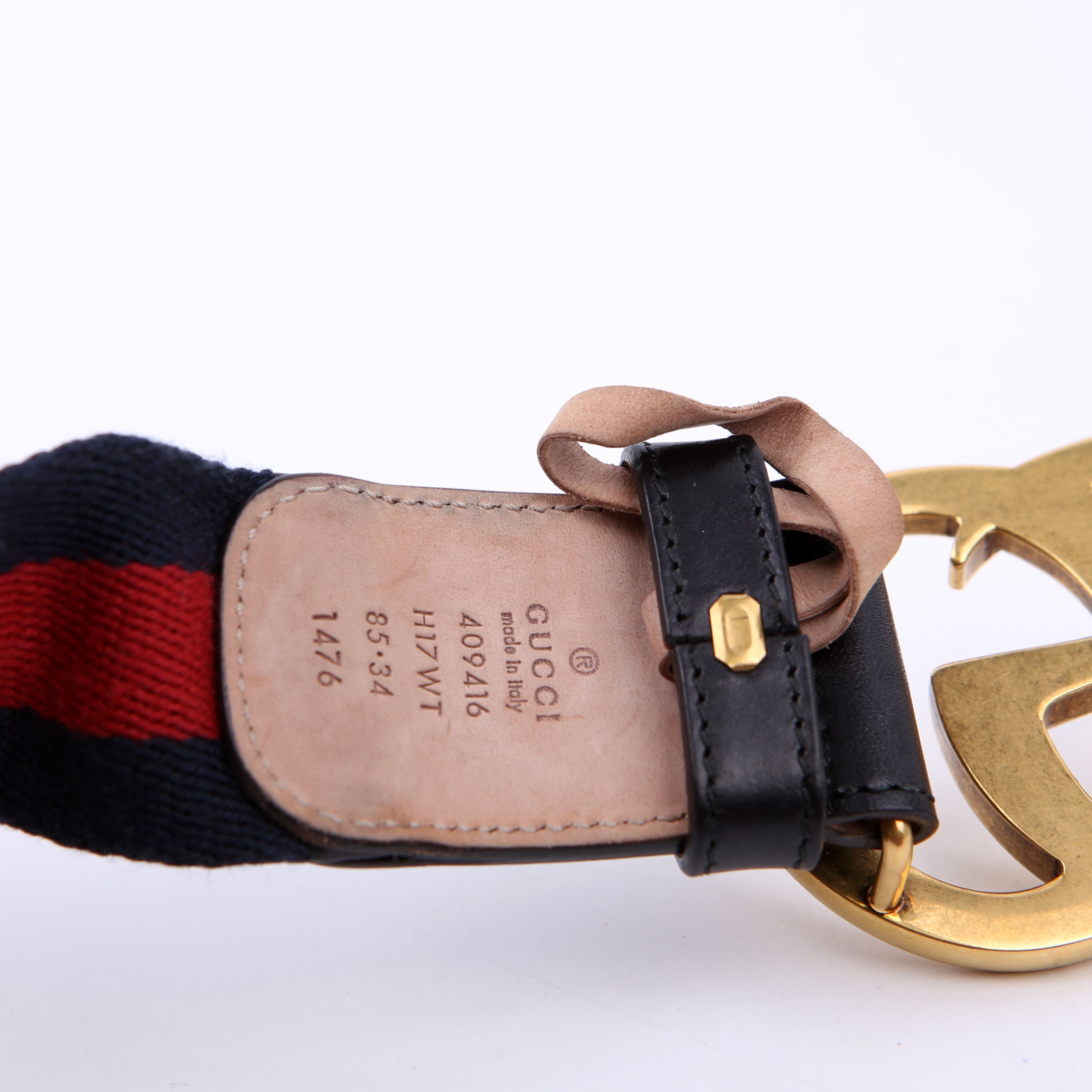 Gucci 4000593 Marmont GG Leather Belt Size 80/32 Black