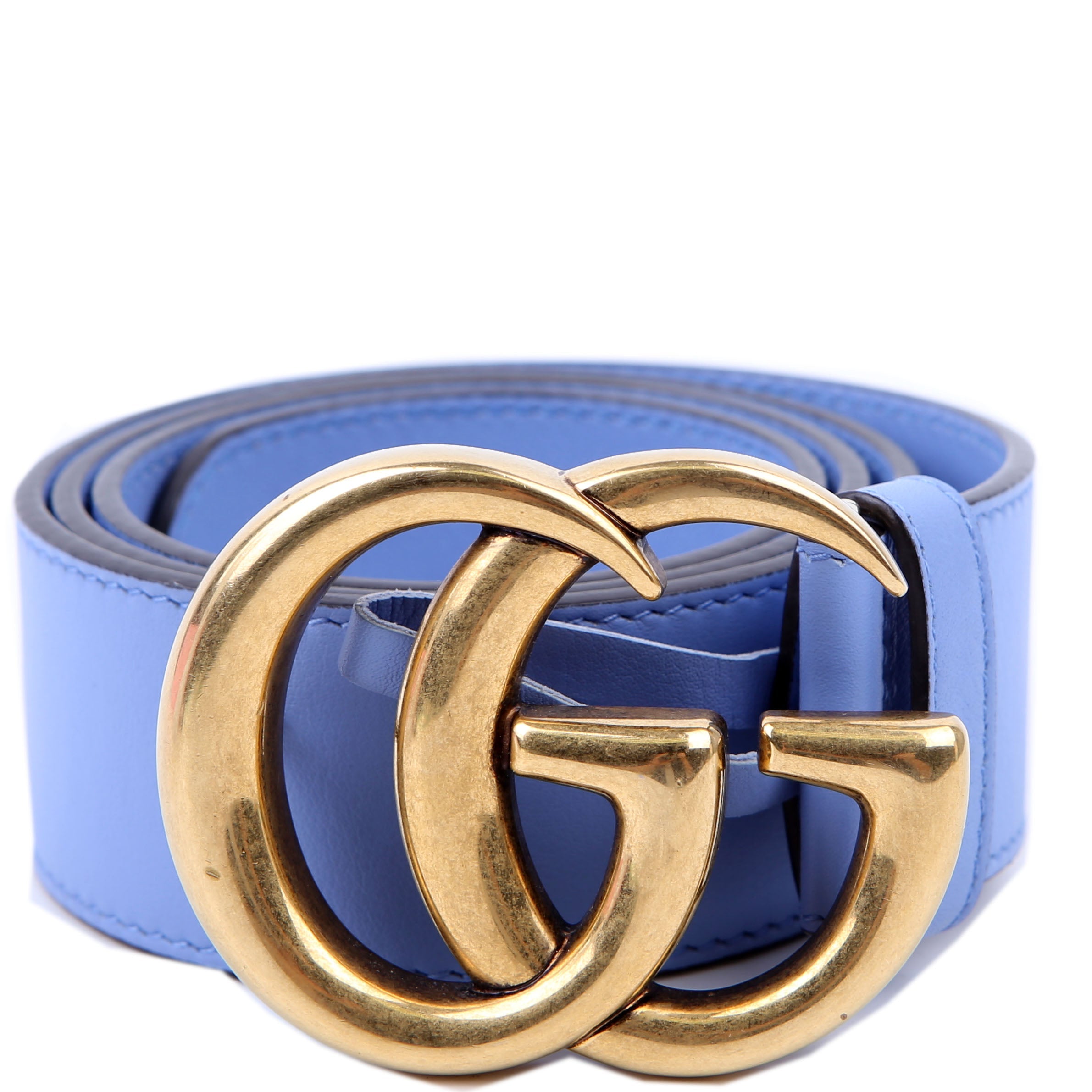 Gucci 4000593 Marmont GG Leather Belt Size 80/32 Blue