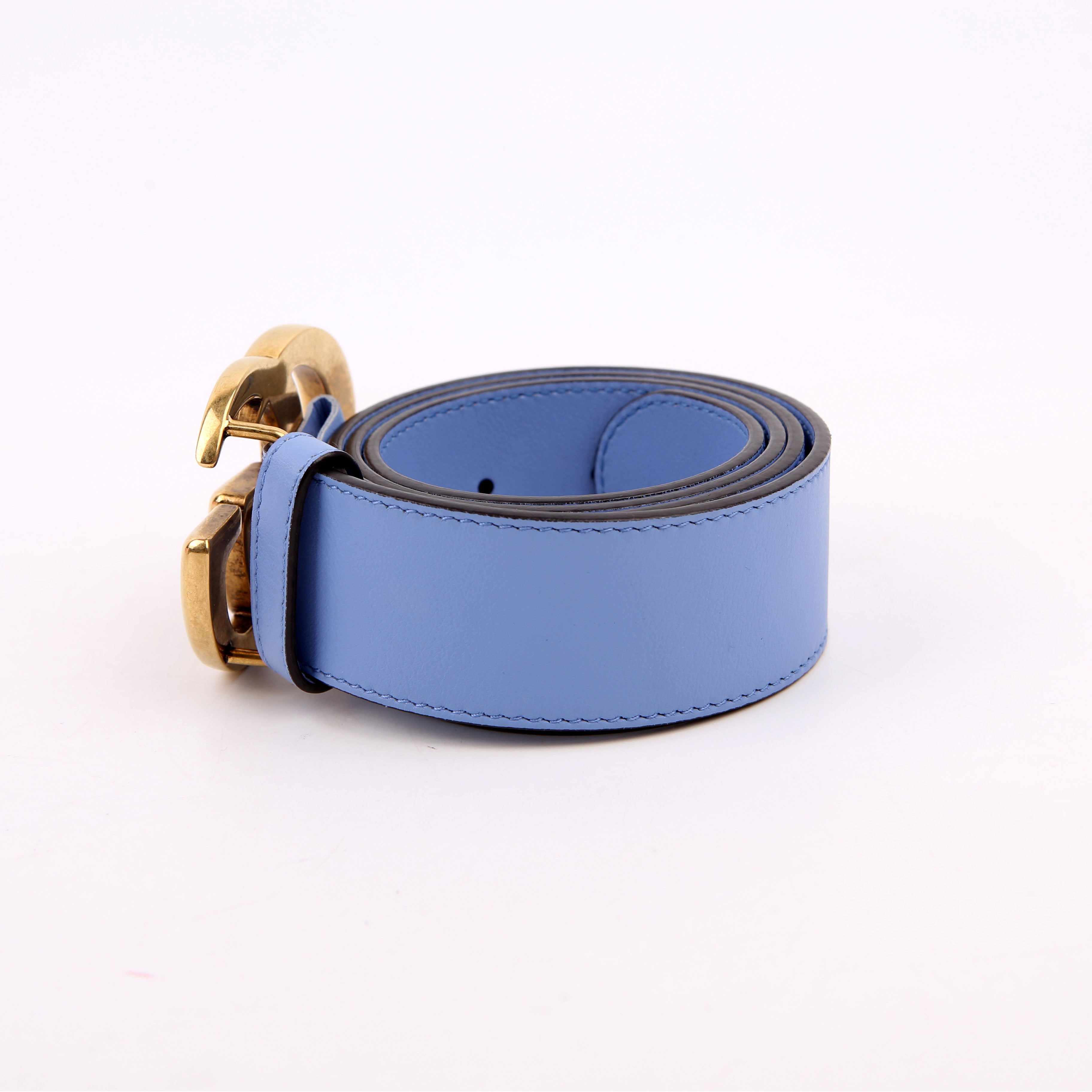 Gucci 4000593 Marmont GG Leather Belt Size 80/32 Blue