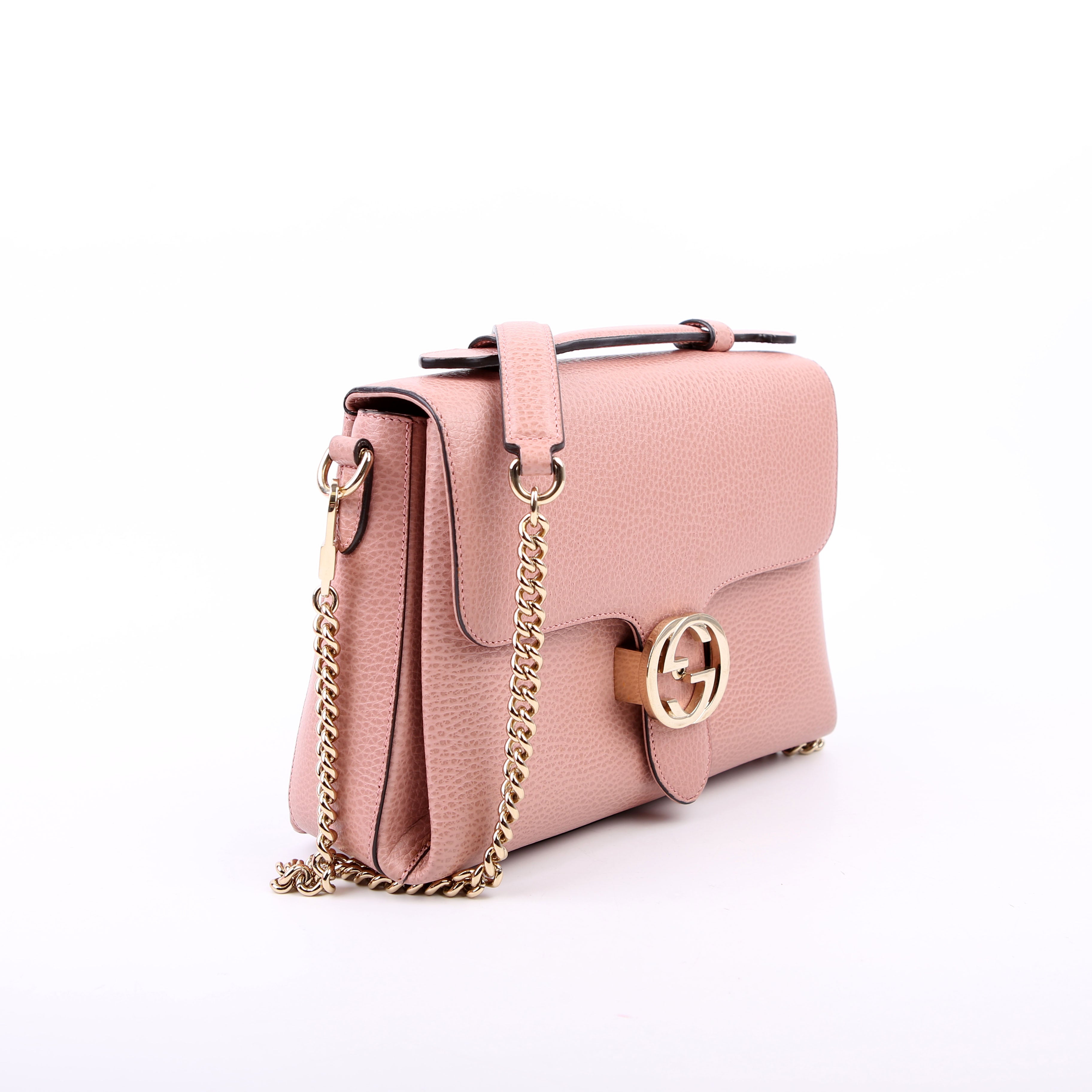 510302 Medium Interlocking Satchel Pink