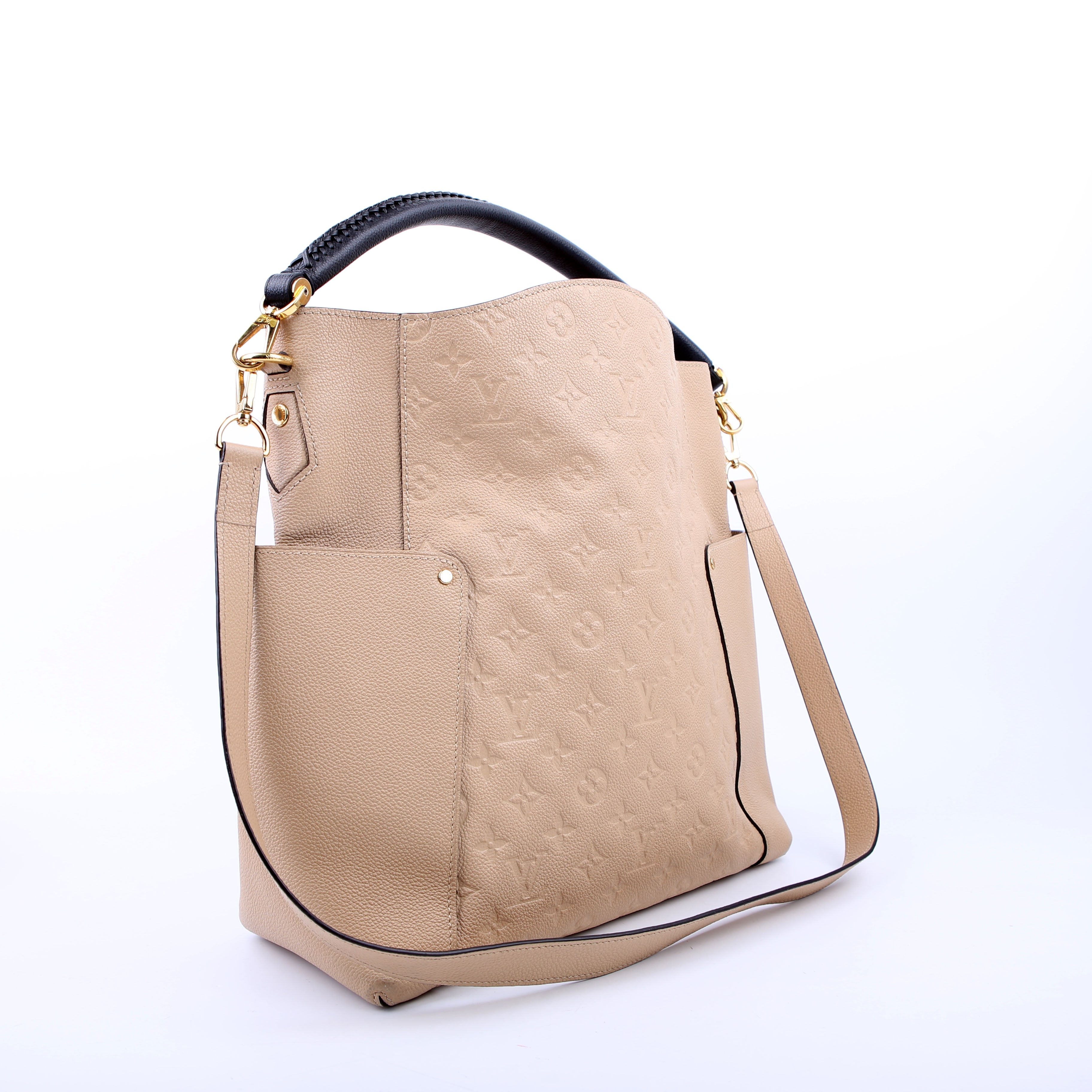 Bagatelle Hobo Empreinte Beige/Black
