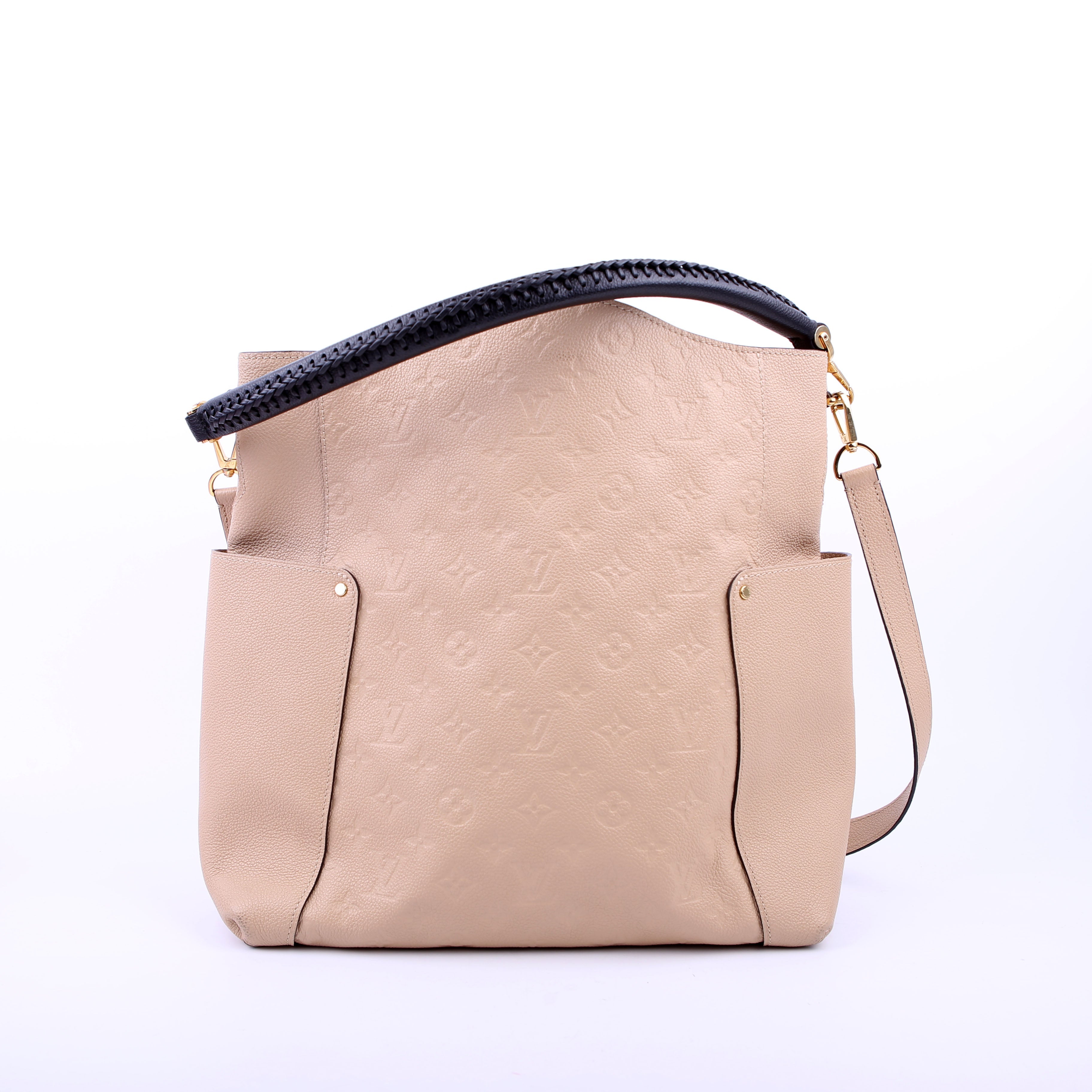Bagatelle Hobo Empreinte Beige/Black