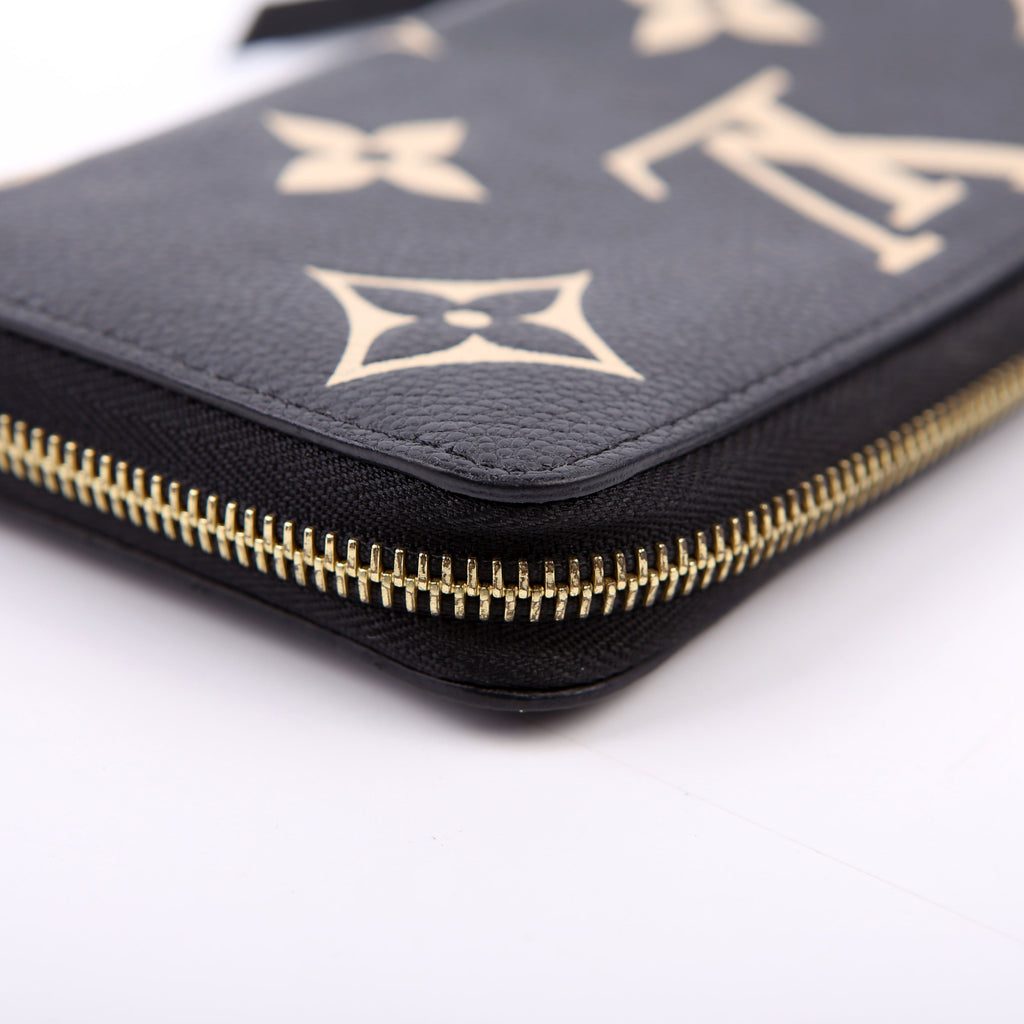 Zippy Wallet Bicolor Empreinte Black/Beige