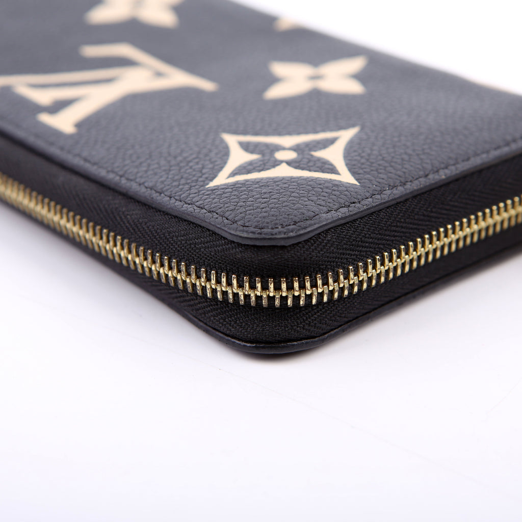 Zippy Wallet Bicolor Empreinte Black/Beige