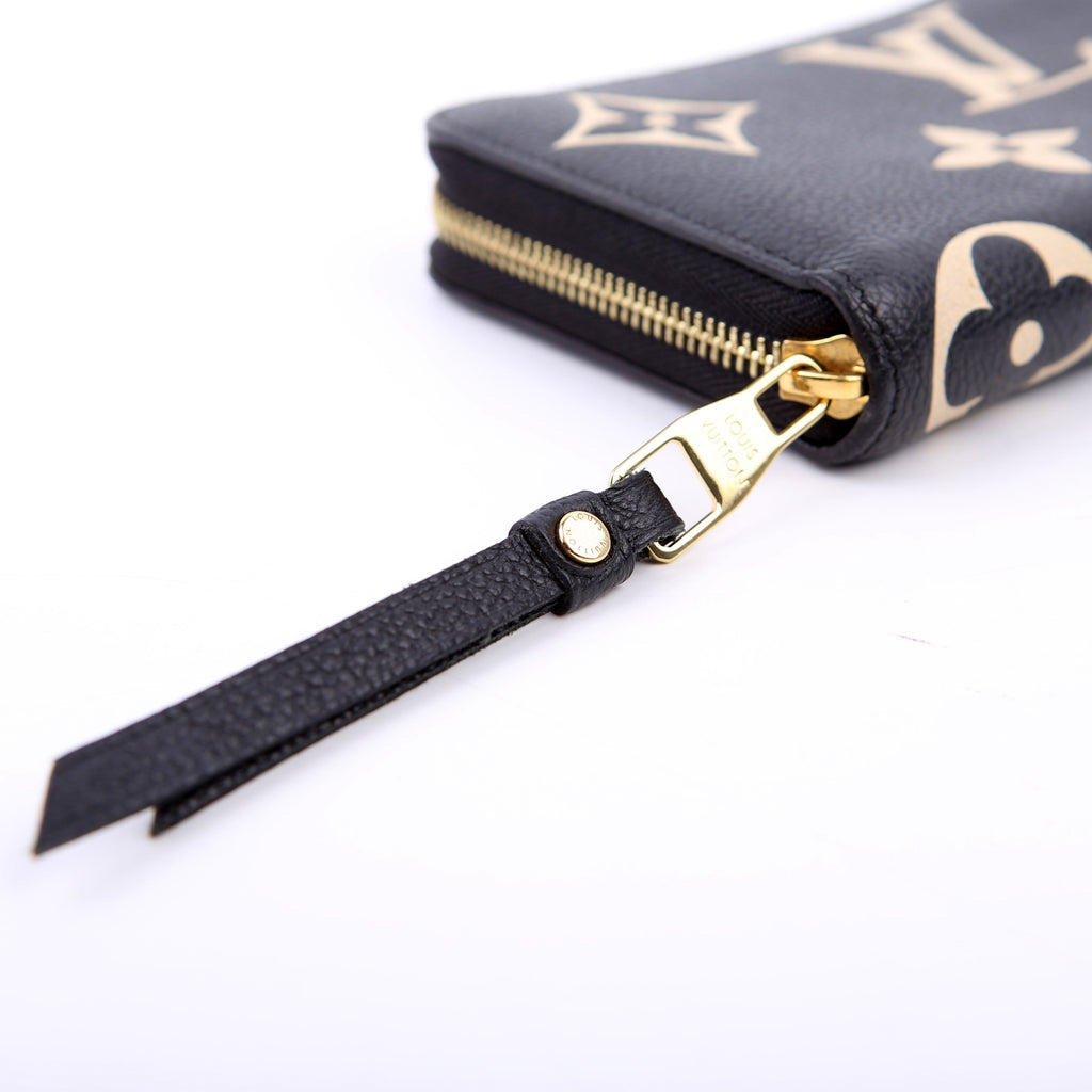 Zippy Wallet Bicolor Empreinte Black/Beige