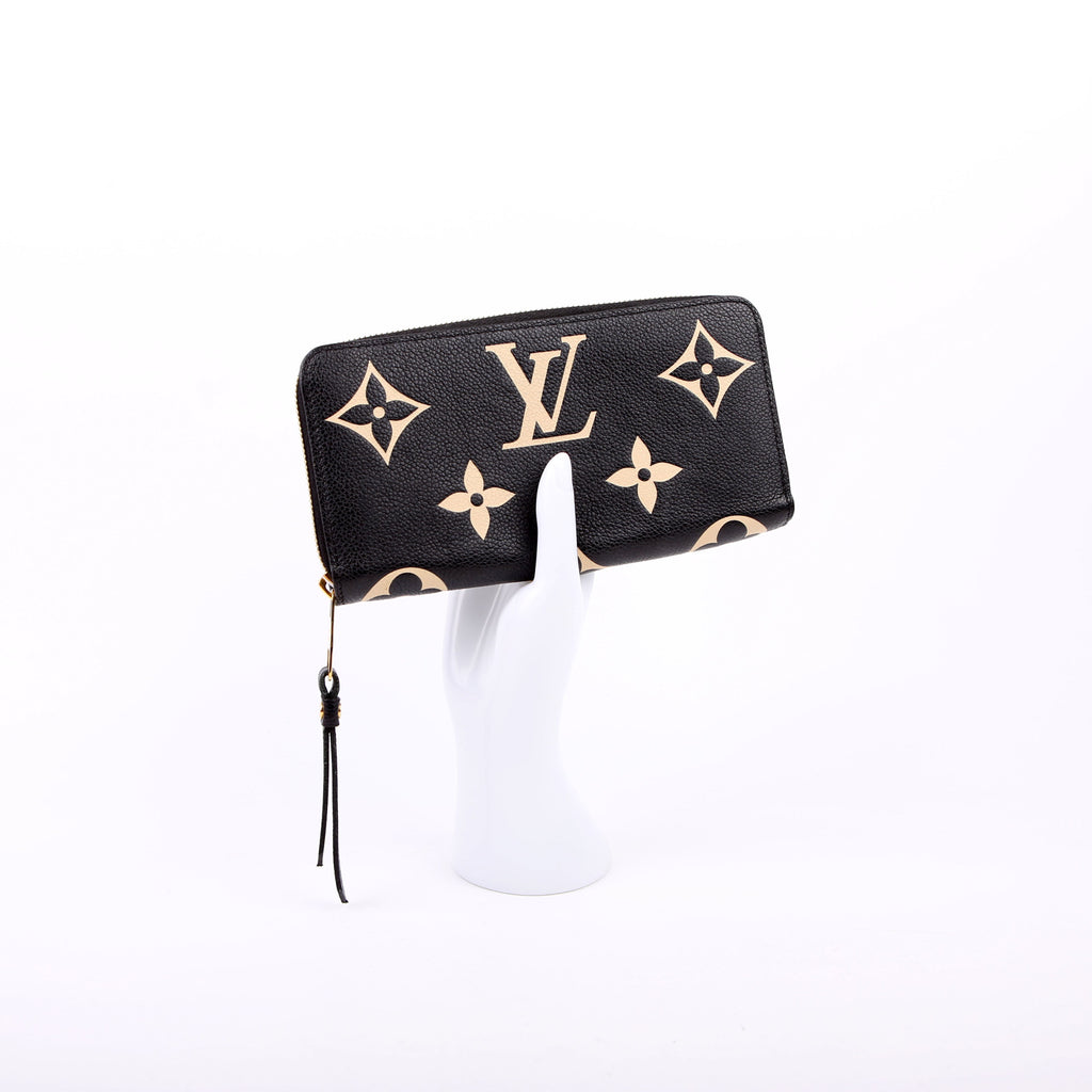 Zippy Wallet Bicolor Empreinte Black/Beige