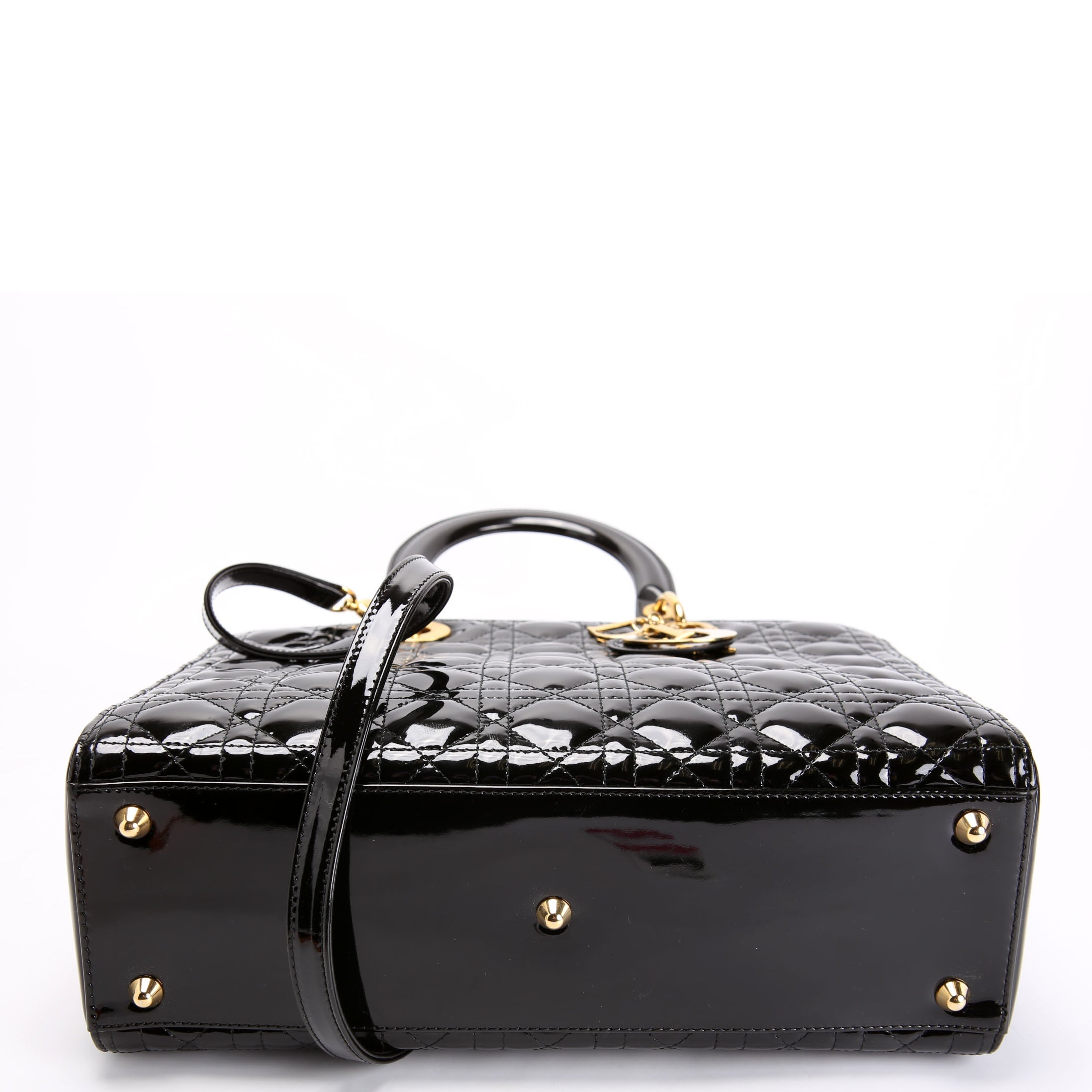 Lady Dior Large Patent Black