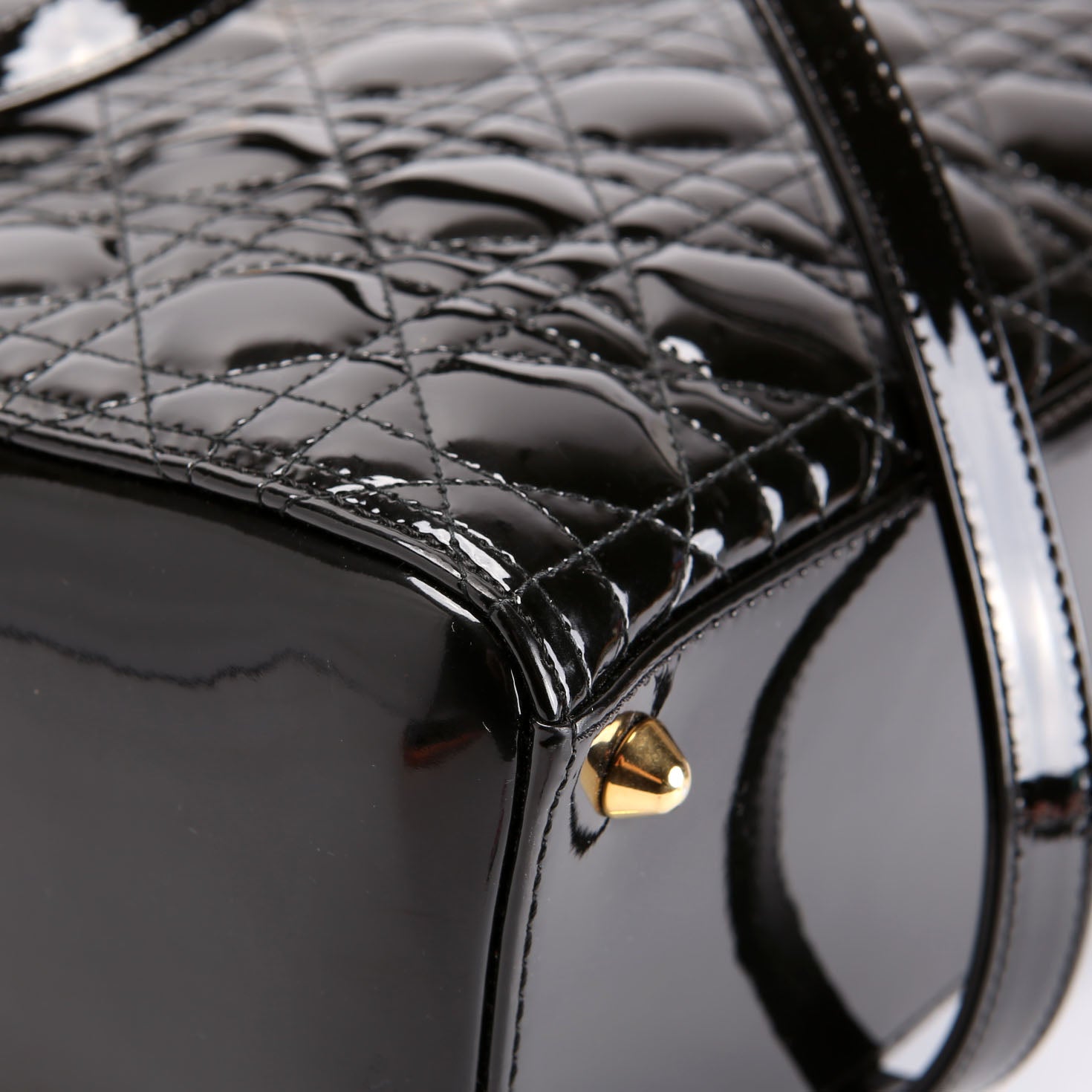 Lady Dior Large Patent Black
