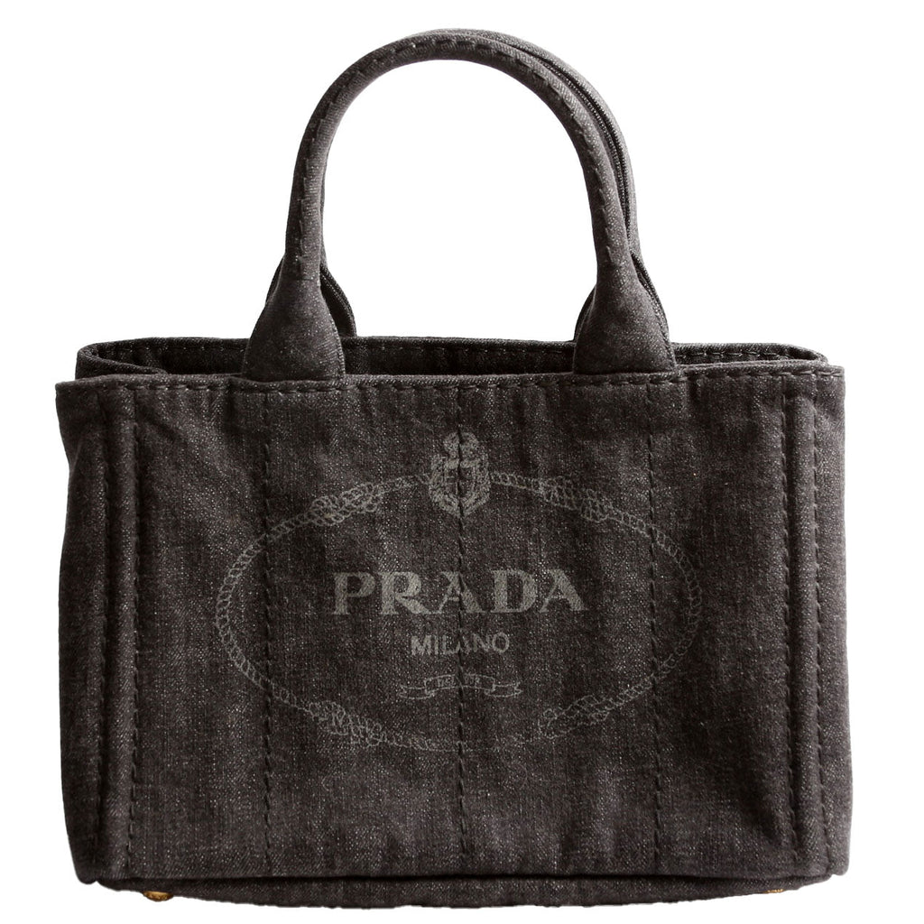Canapa Denim Small Tote Black