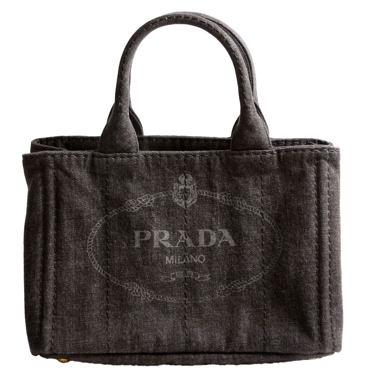 Canapa Denim Small Tote Black