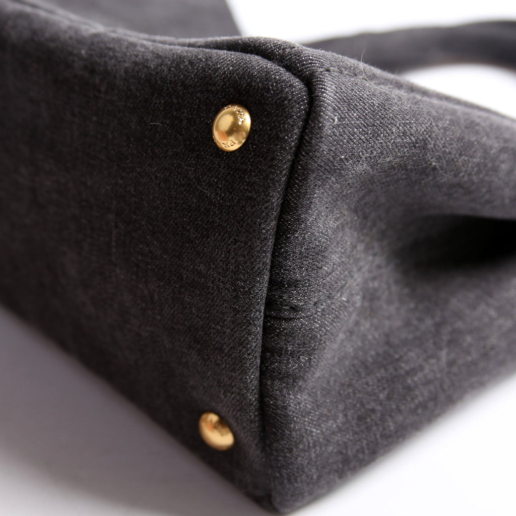 Canapa Denim Small Tote Black
