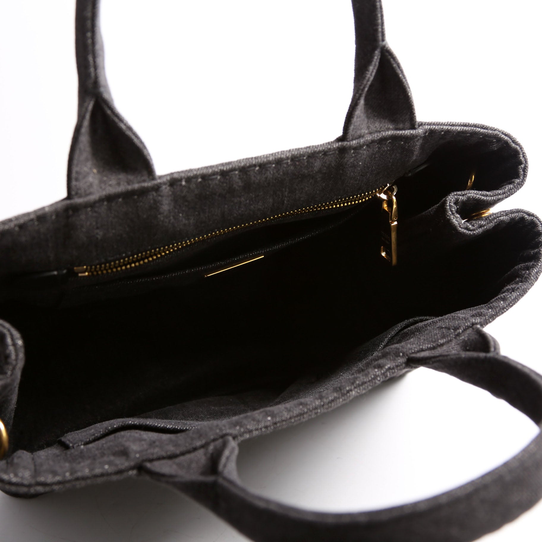 Canapa Denim Small Tote Black