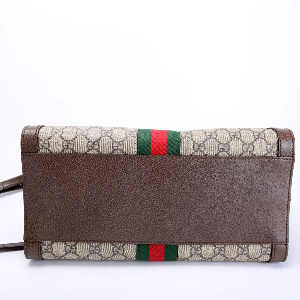 524537 Ophidia GG Medium Tote Brown